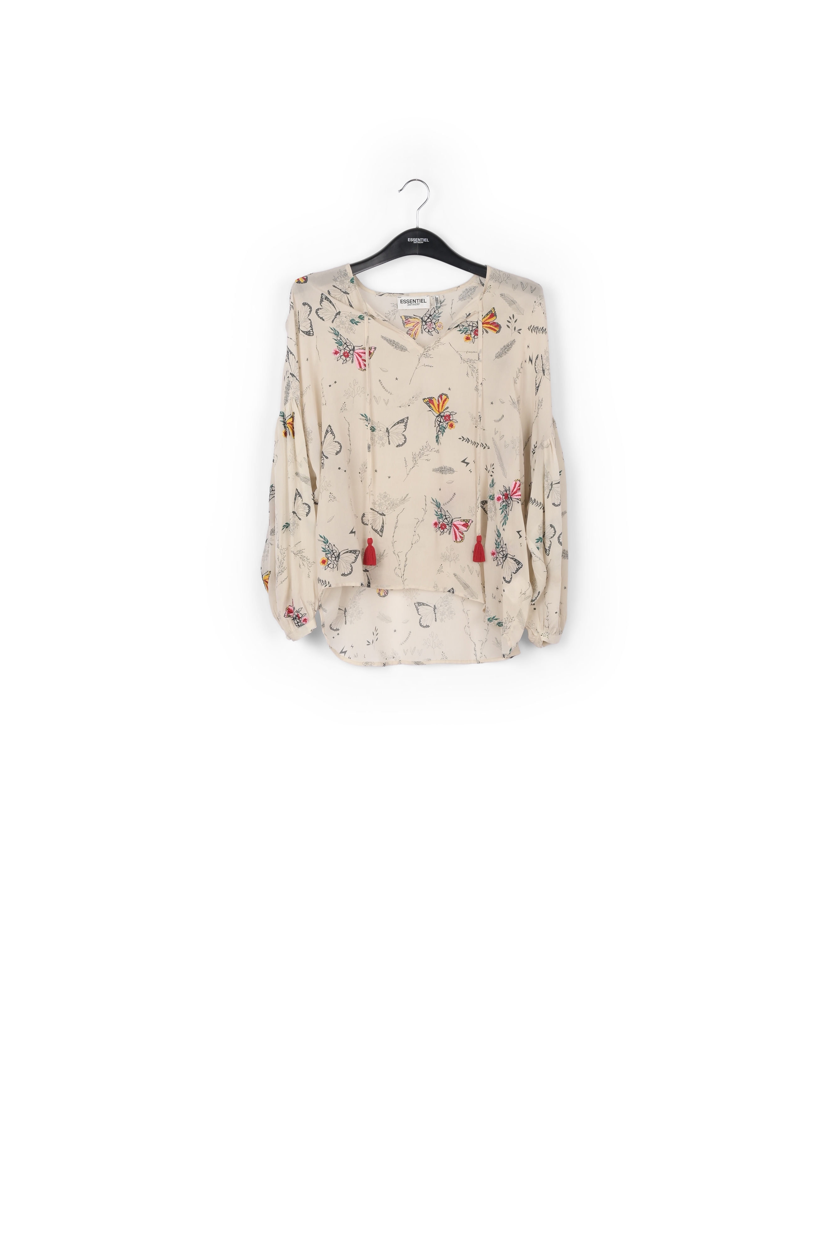 Top bohémien rose clair avec broderie papillon RE—SSENTIEL seconde main photo 1