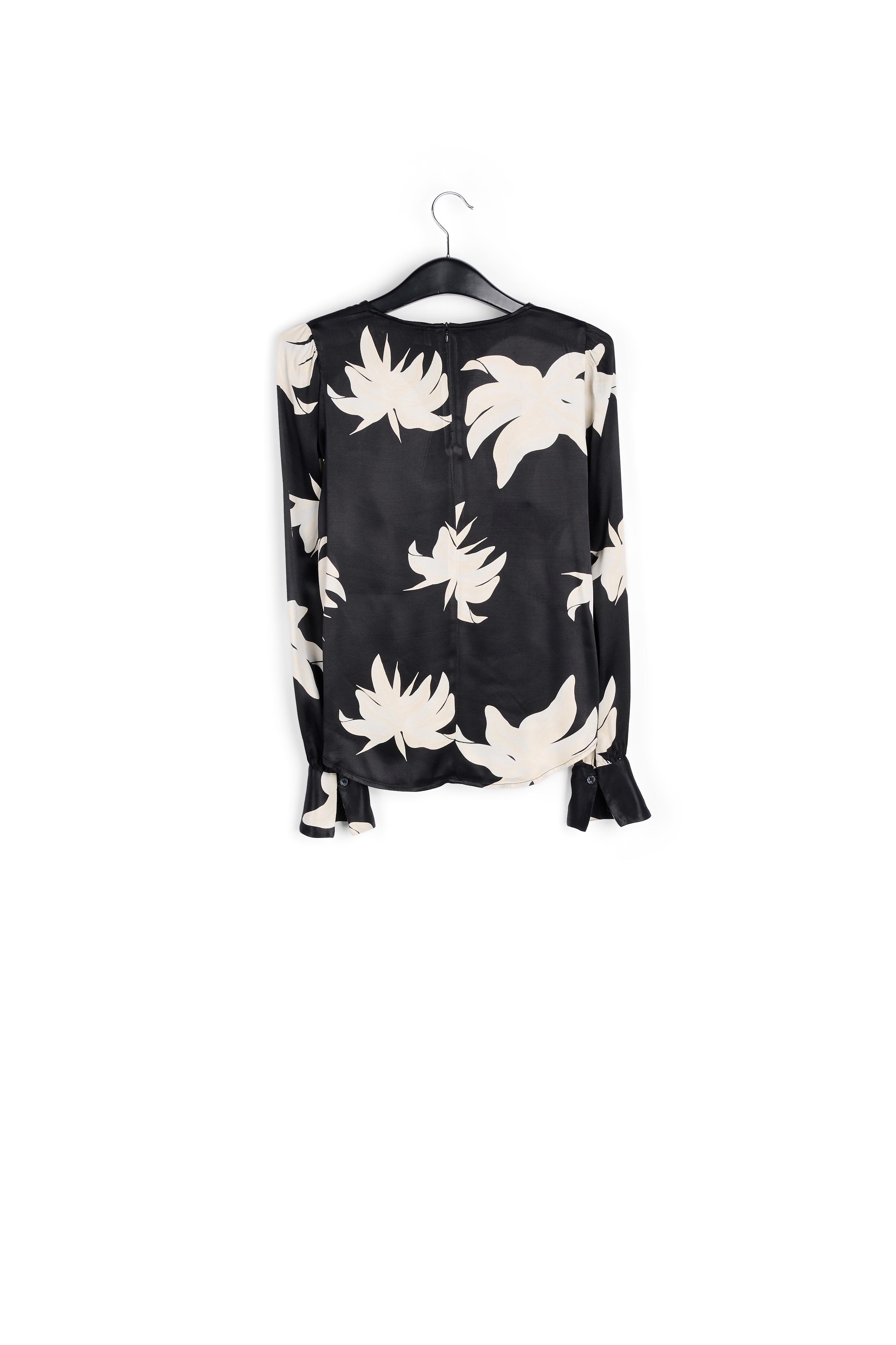 Black and off-white floral top RE—SSENTIEL second-hand photo 2