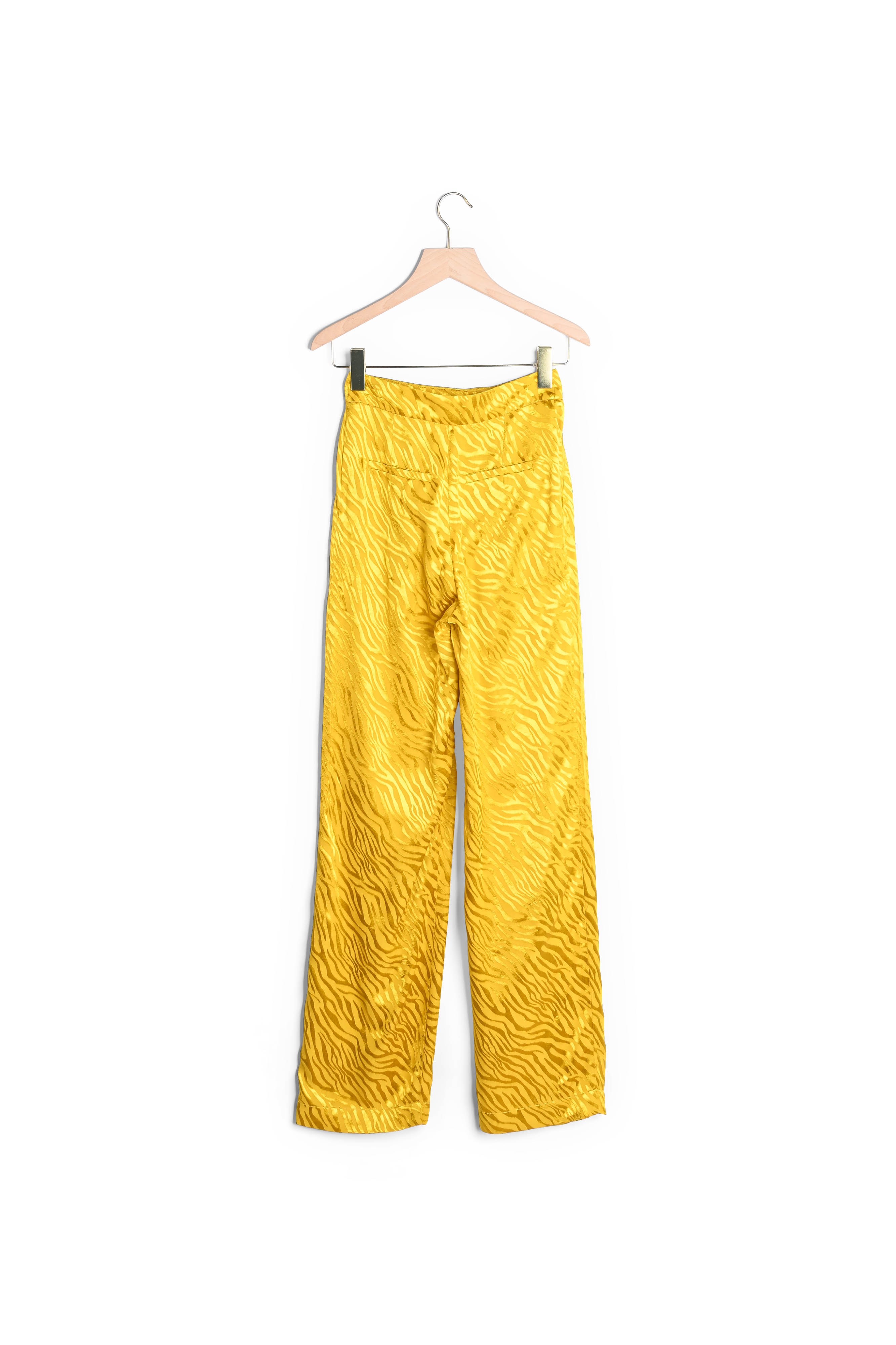 PANTALON LIBRE JACQUARD JAUNE Balzac seconde main photo 2