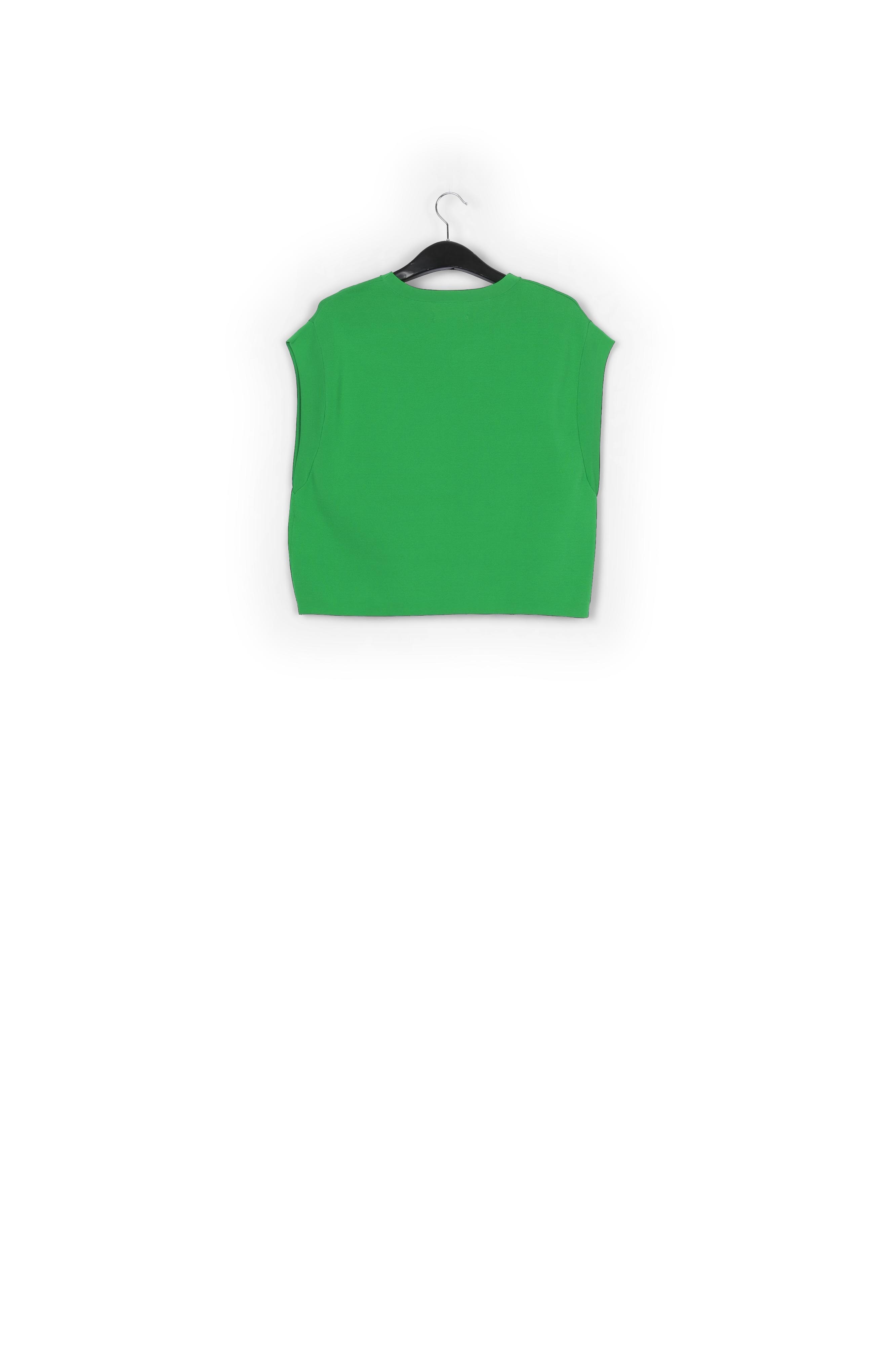 Pull sans manches en tricot vert RE—SSENTIEL seconde main photo 2