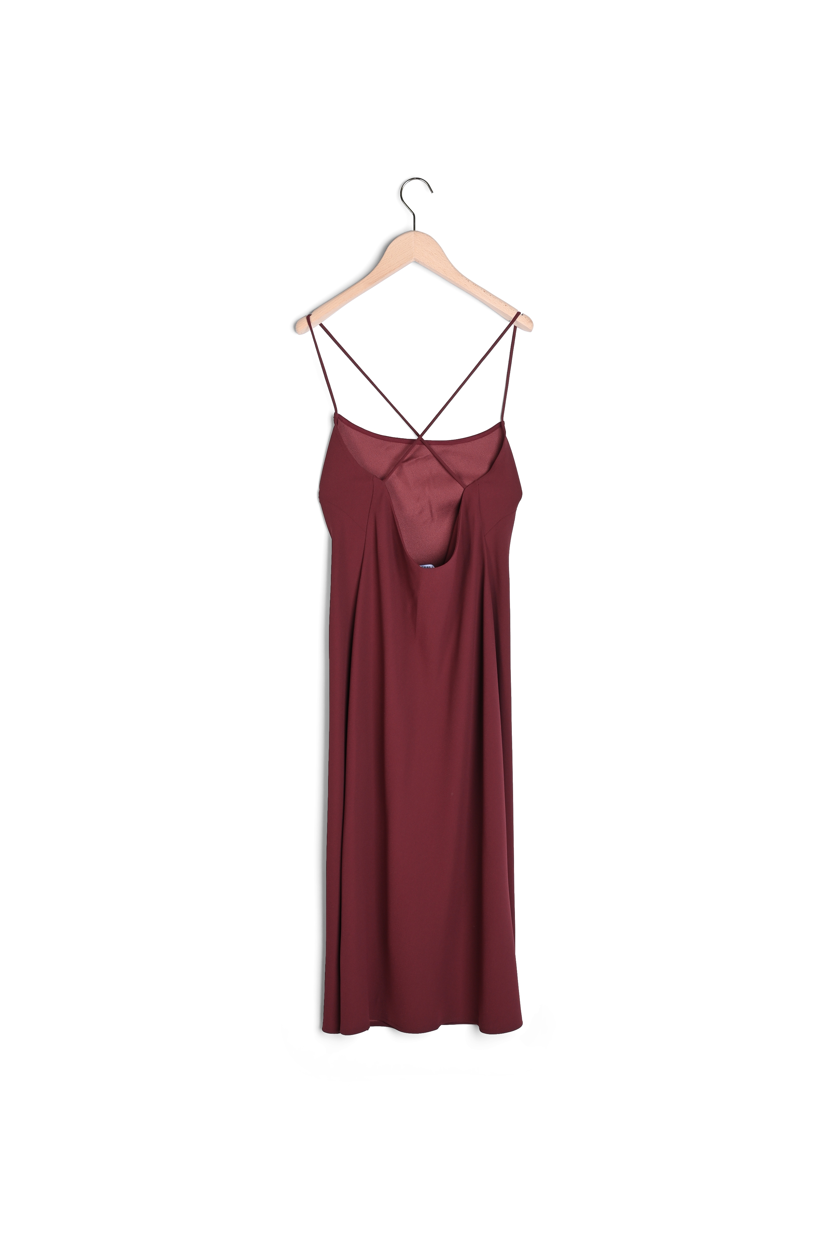 Robe Reany bordeaux en crêpe envers satin Tara Jarmon seconde main photo 2