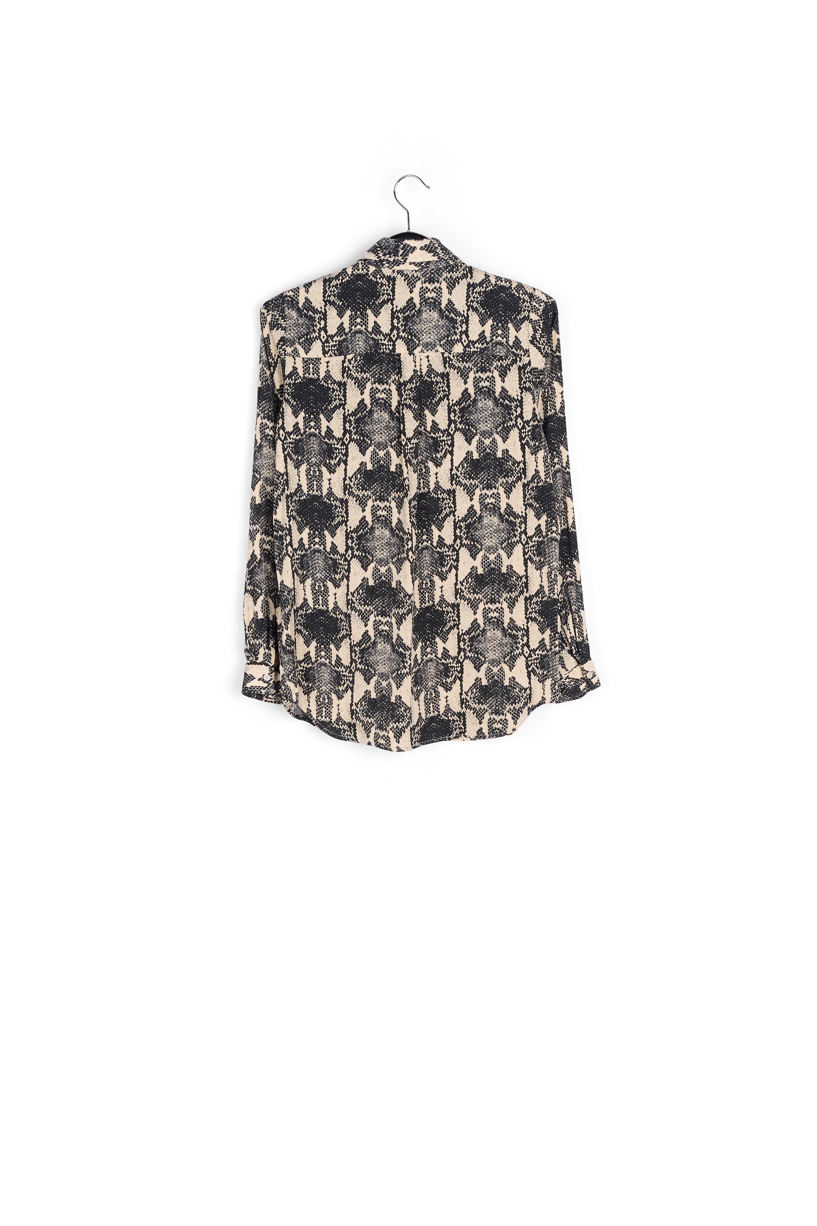 Chemise blanc cassé à imprimé serpent RE—SSENTIEL seconde main photo 2
