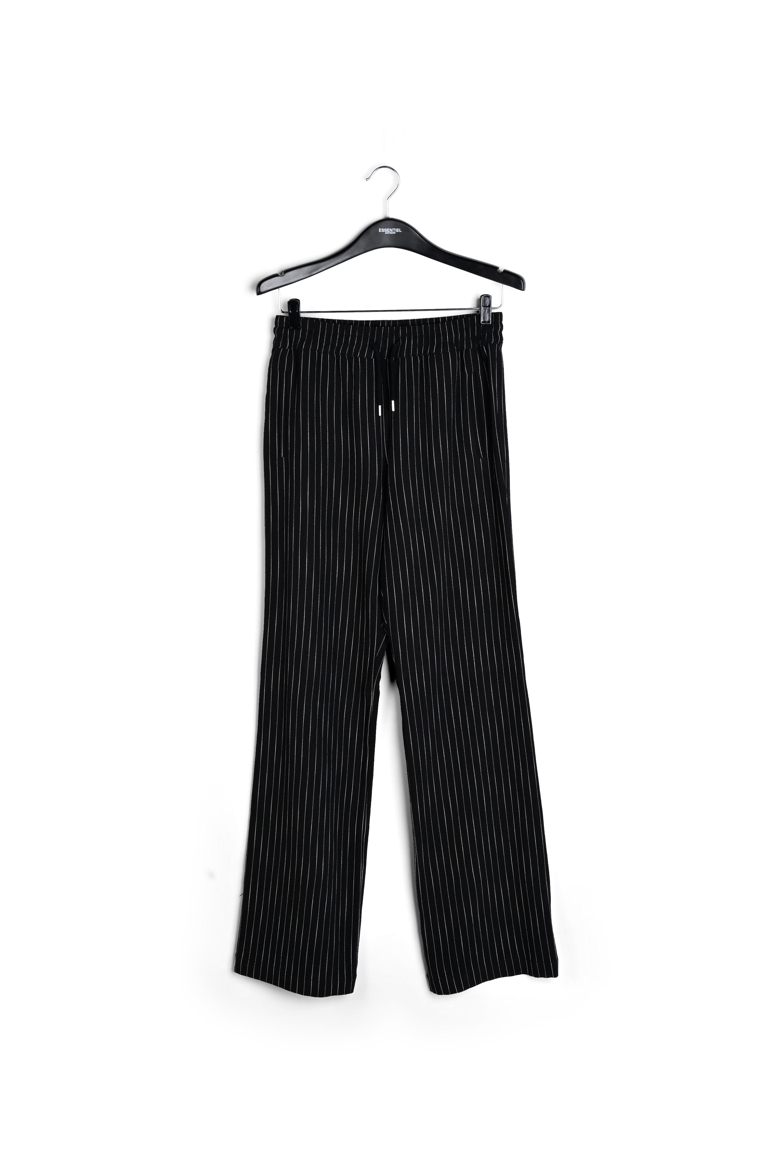 Black pinstripe wide-leg pants RE—SSENTIEL second-hand photo 1
