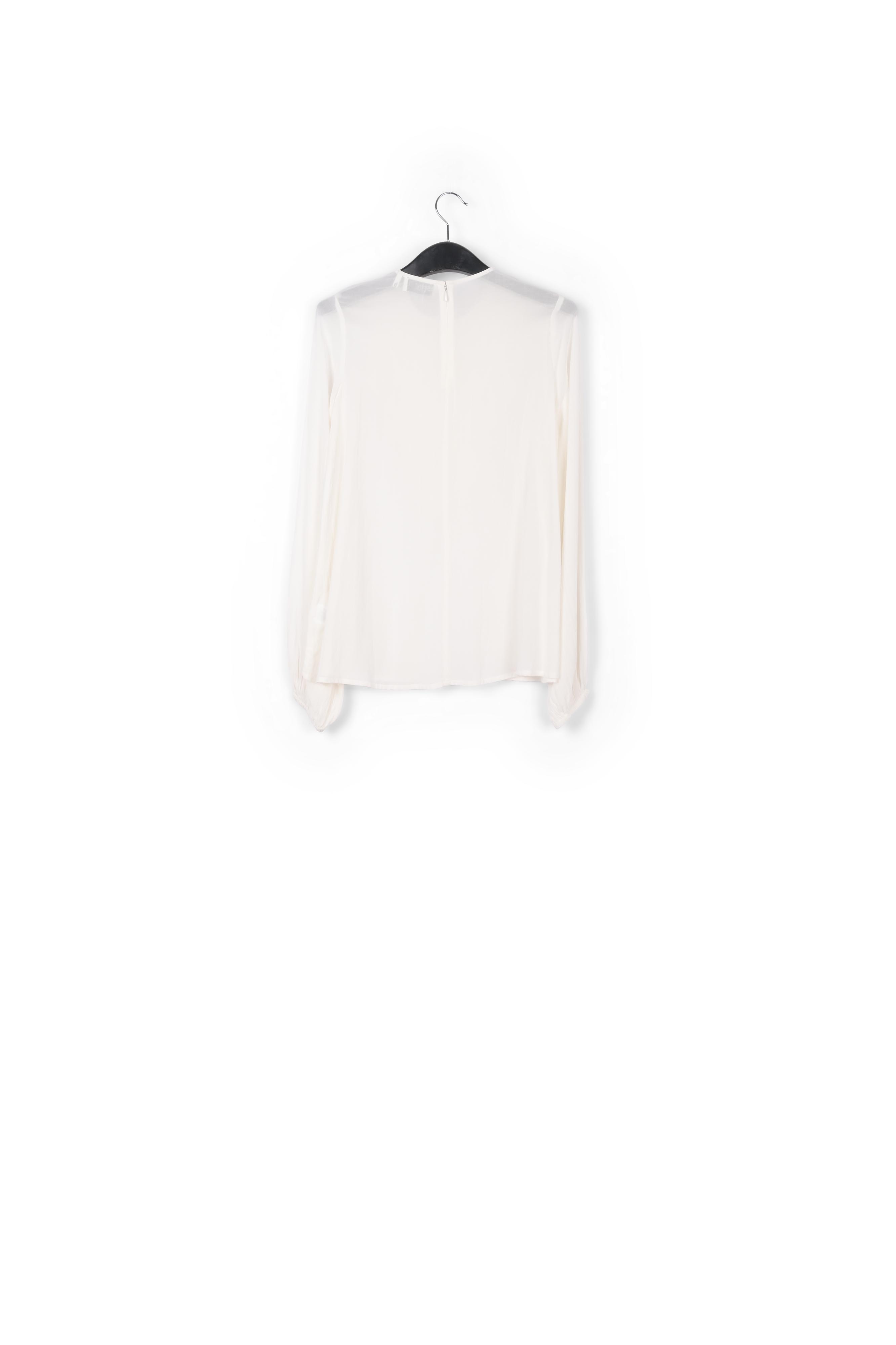 Off-white sequin-embroidered top with ruffles RE—SSENTIEL second-hand photo 2