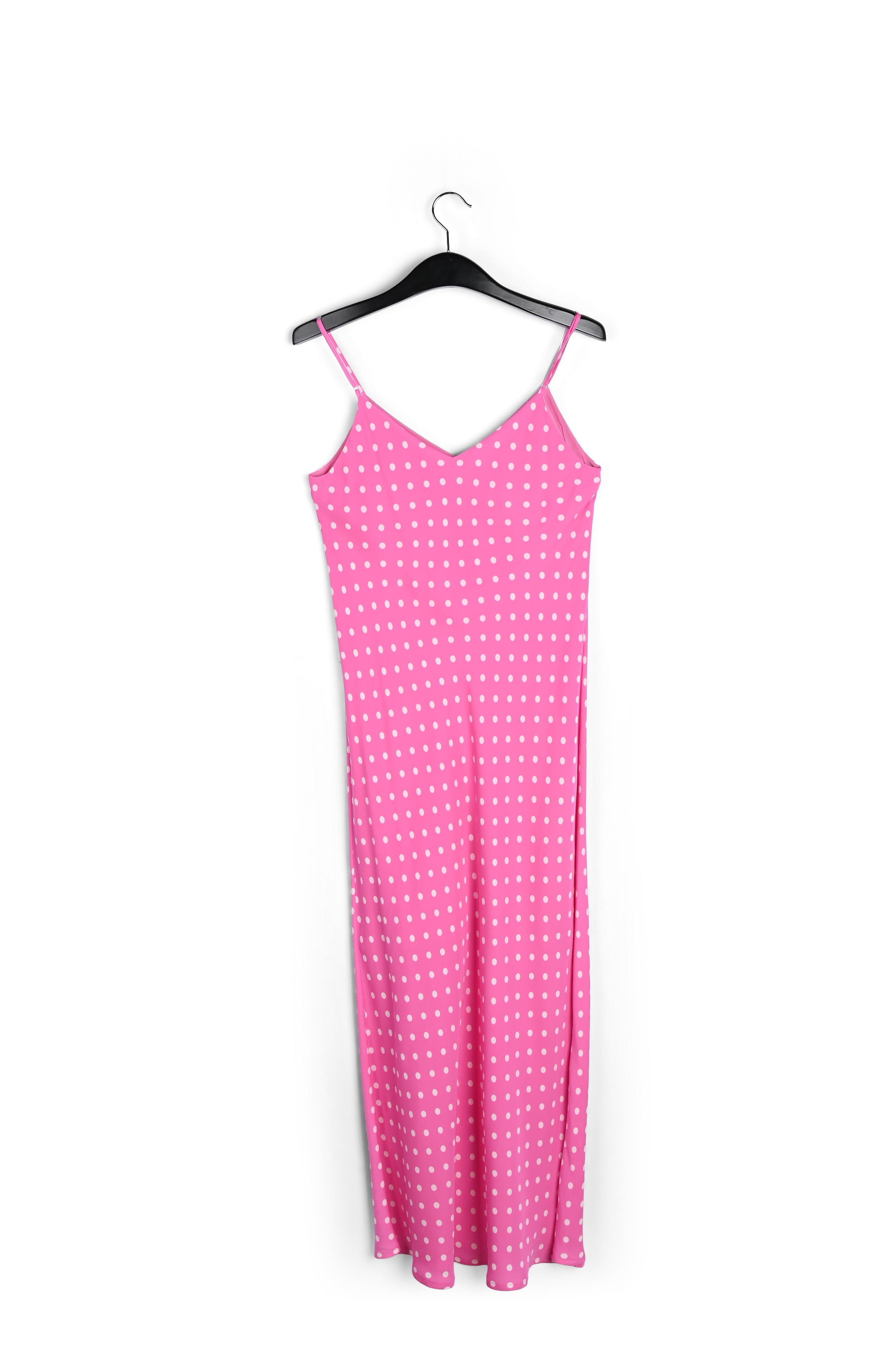 Robe nuisette rose fluo à  pois RE—SSENTIEL seconde main photo 2
