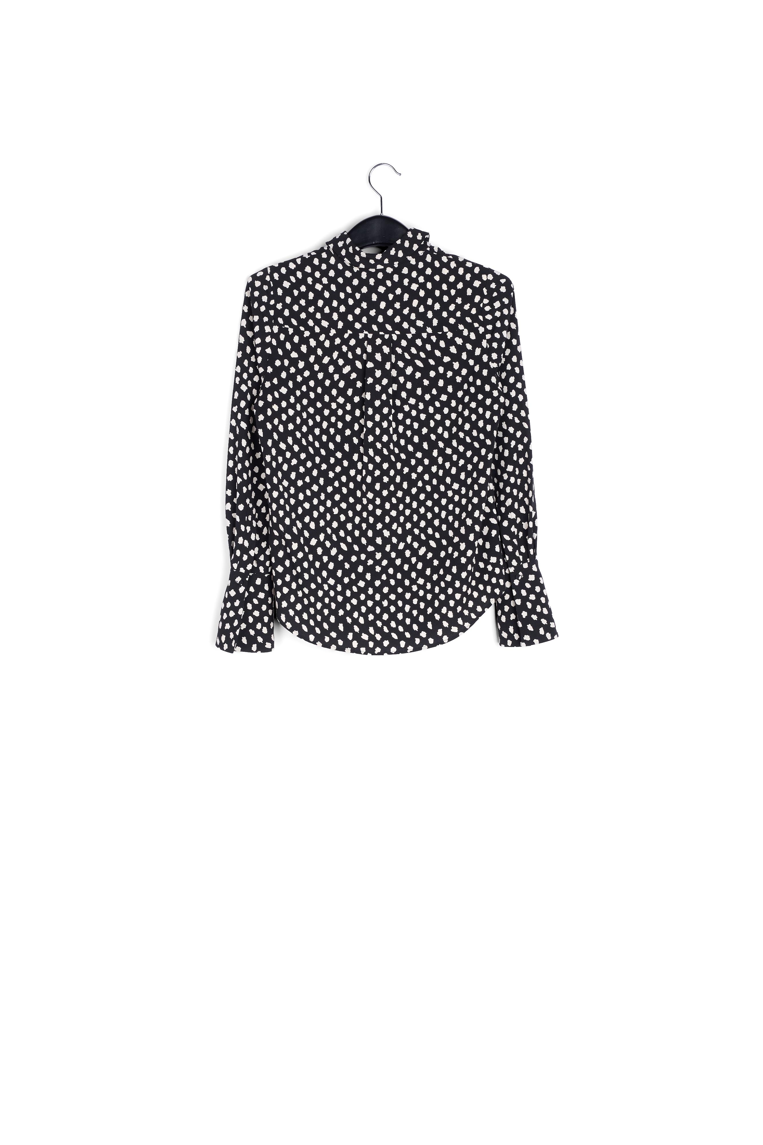 Chemise noire à pois RE—SSENTIEL seconde main photo 2
