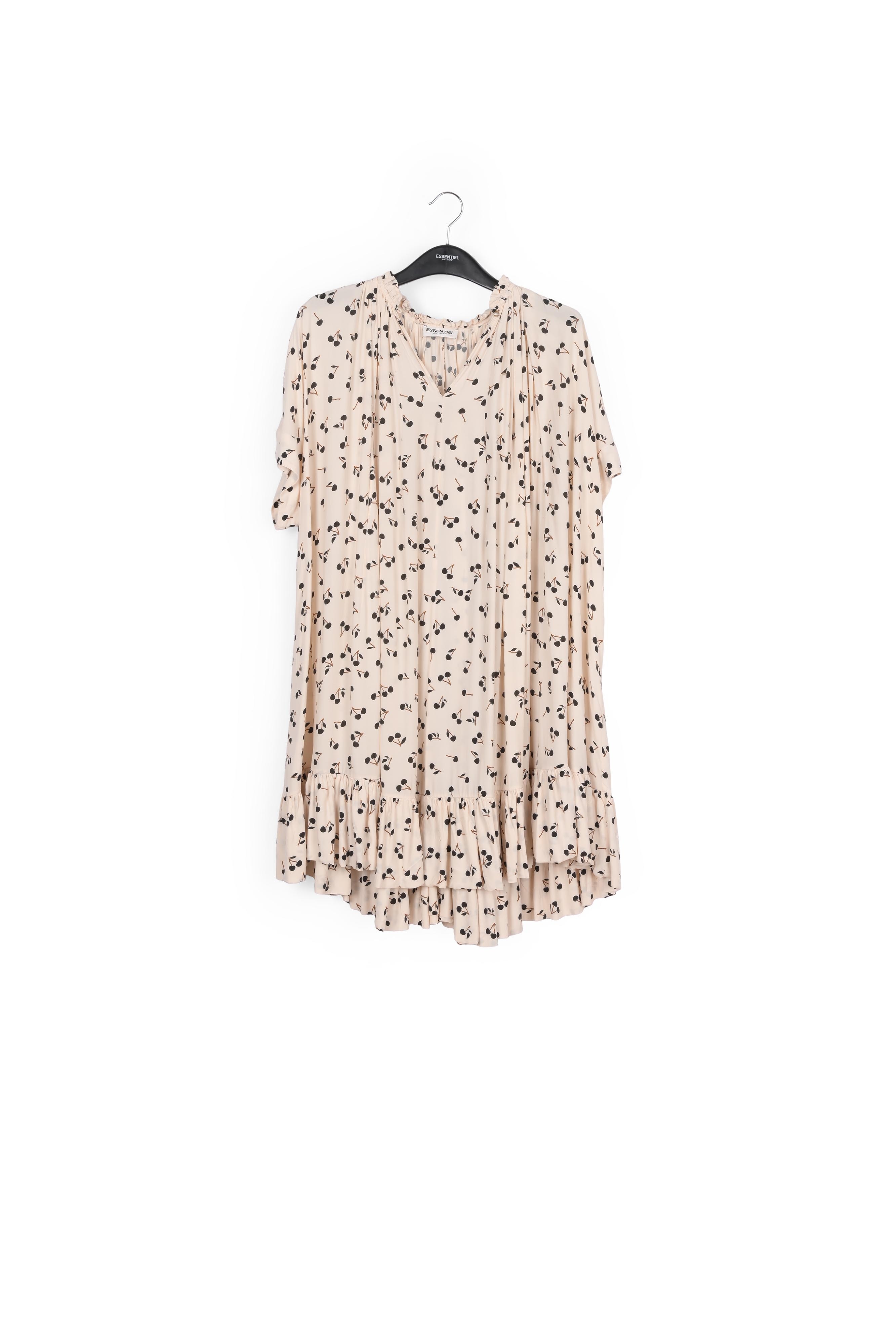Robe blanc cassé oversize à cerises RE—SSENTIEL seconde main photo 1