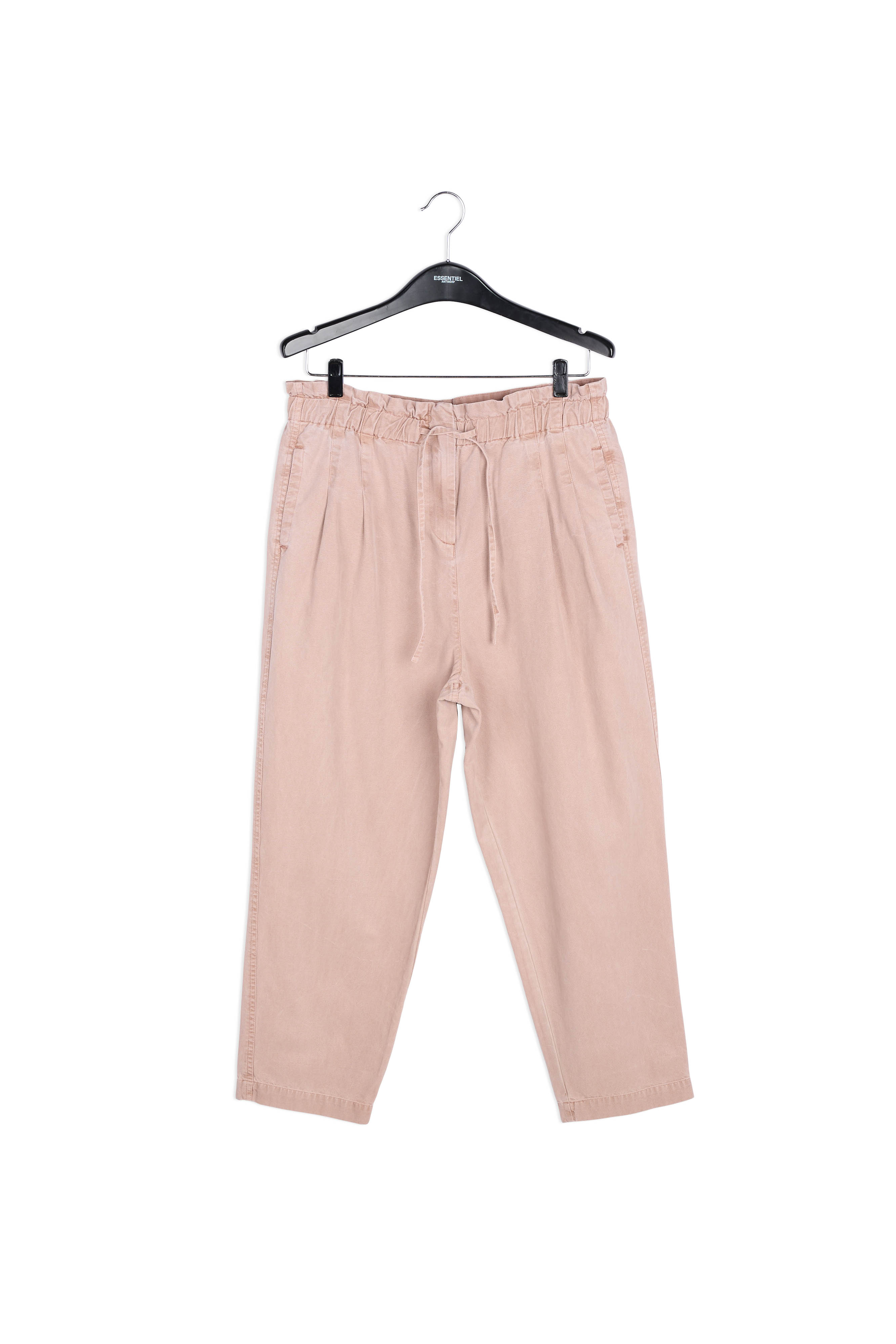 Pantalon fuselé en coton beige RE—SSENTIEL seconde main photo 1