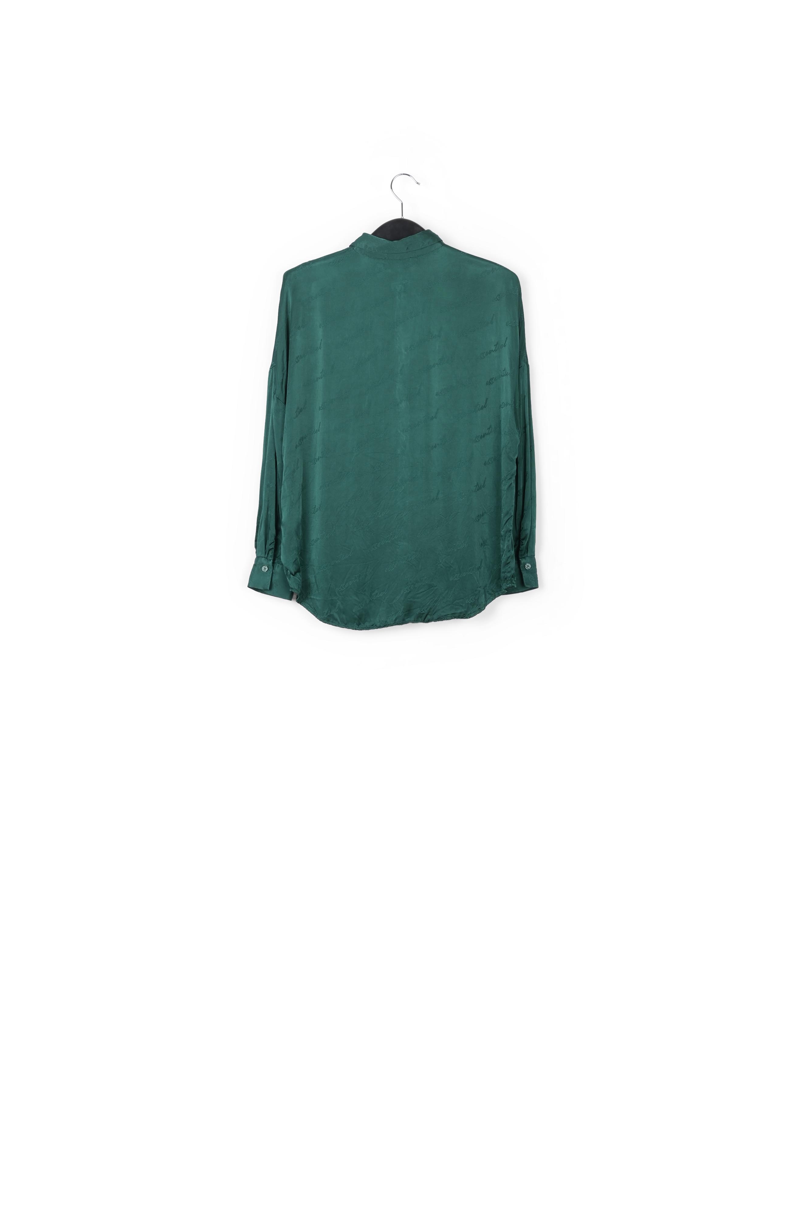 Mini robe en jacquard de satin vert citron RE—SSENTIEL seconde main photo 2