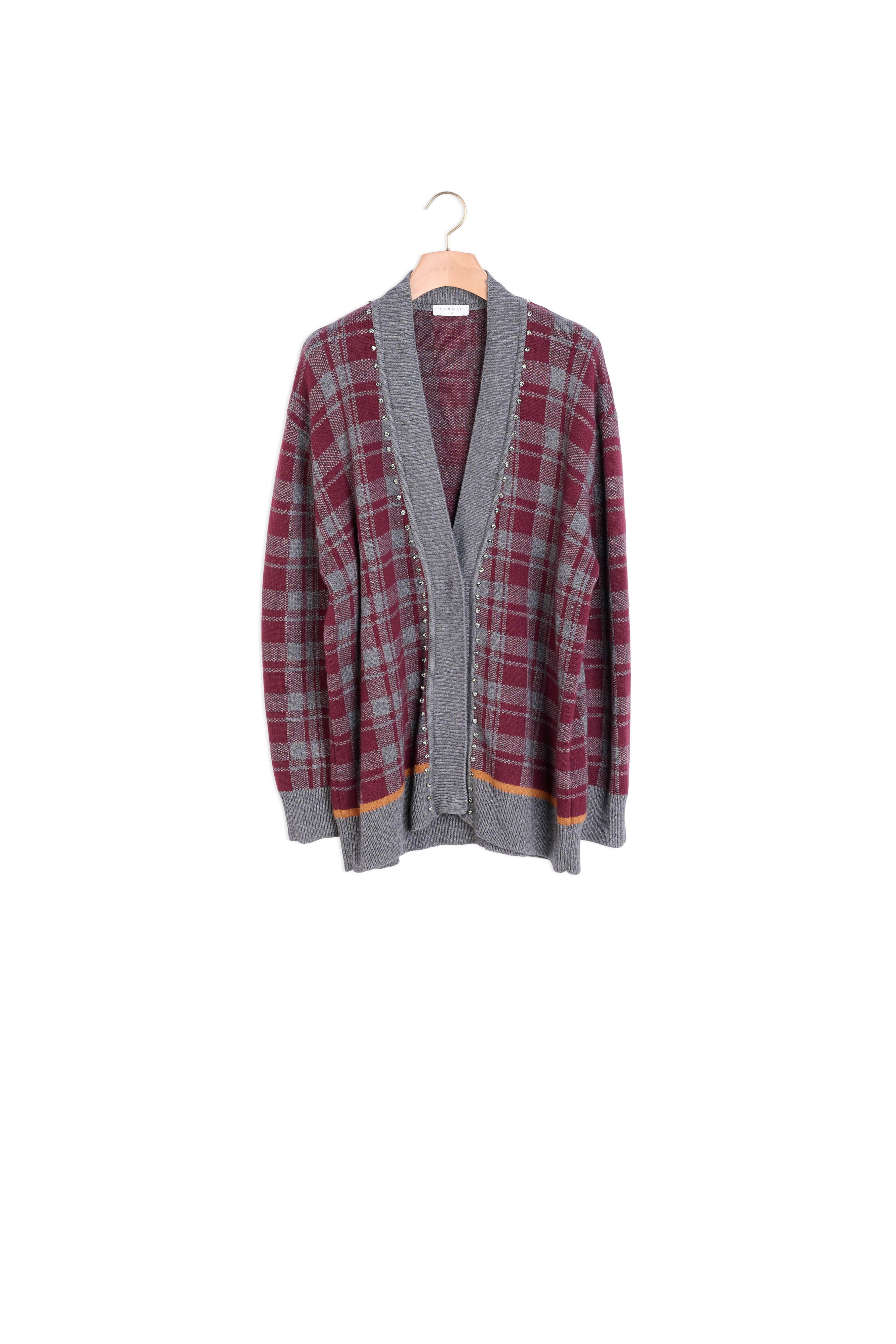 Oversize-Weste mit Karomuster Sandro Second-Hand photo 1