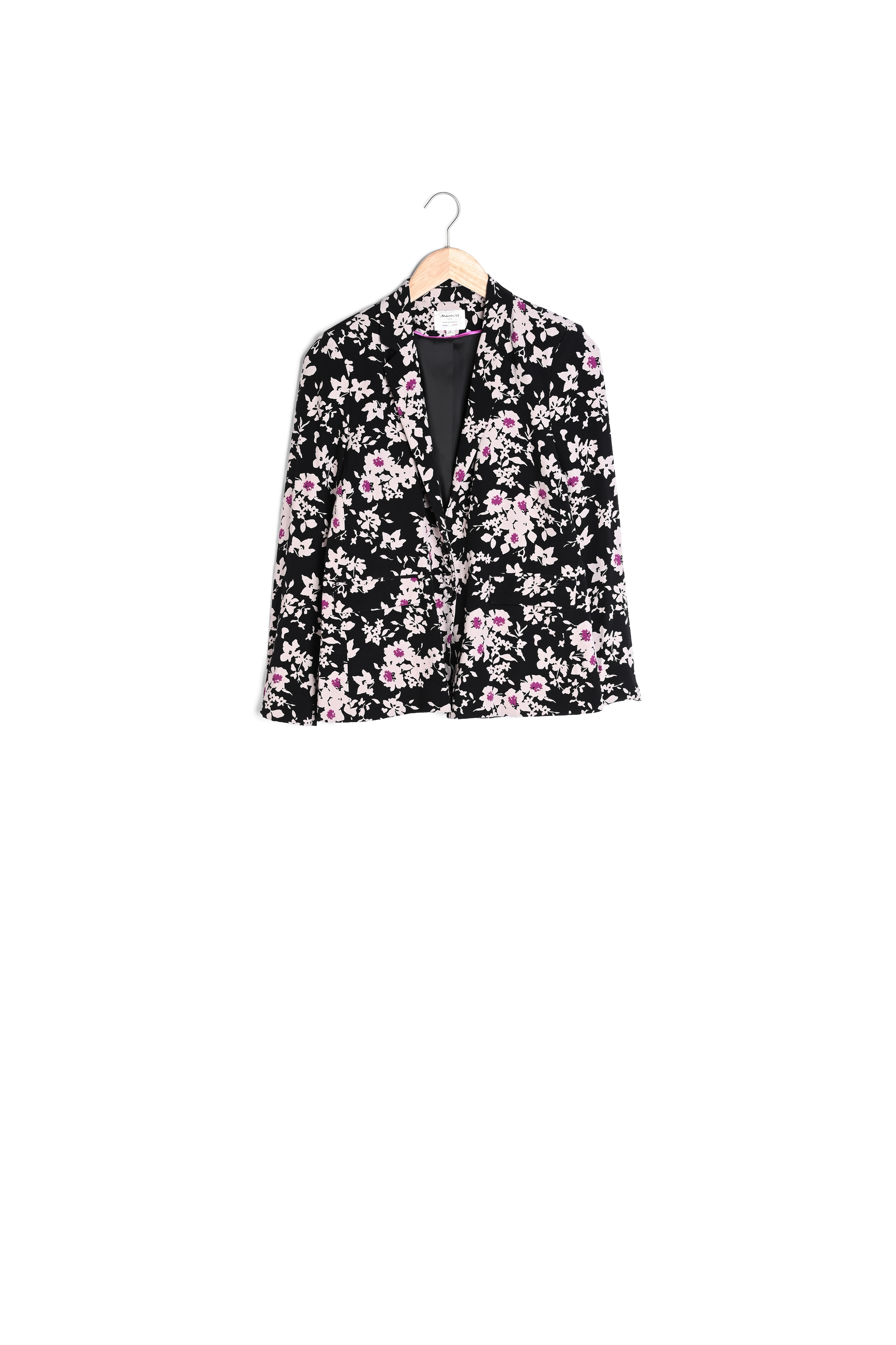 Veste noire imprimé fleuri Bathilde Maison 123 seconde main photo 3