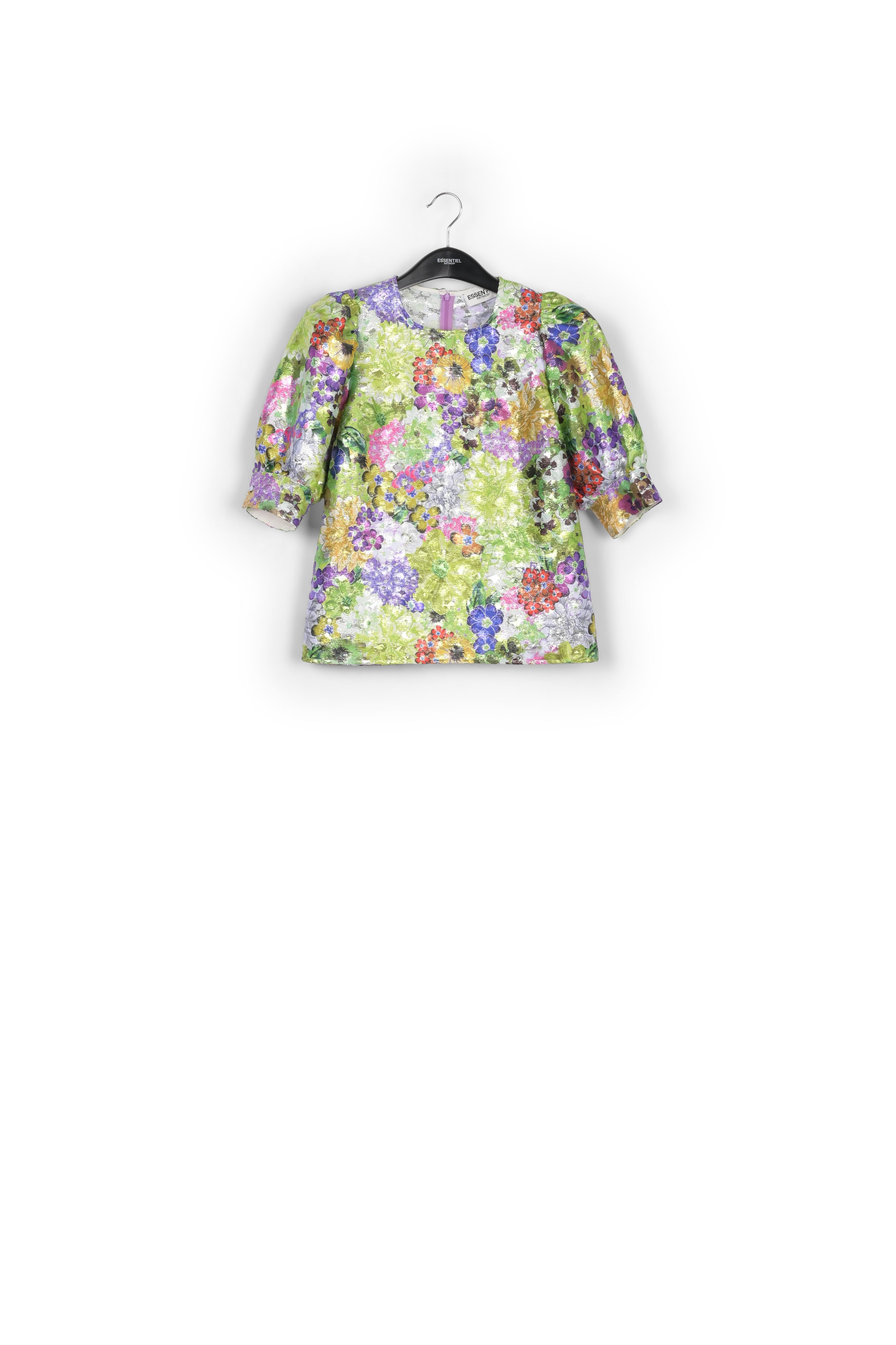 Top fleuri aux manches bouffantes RE—SSENTIEL seconde main photo 1
