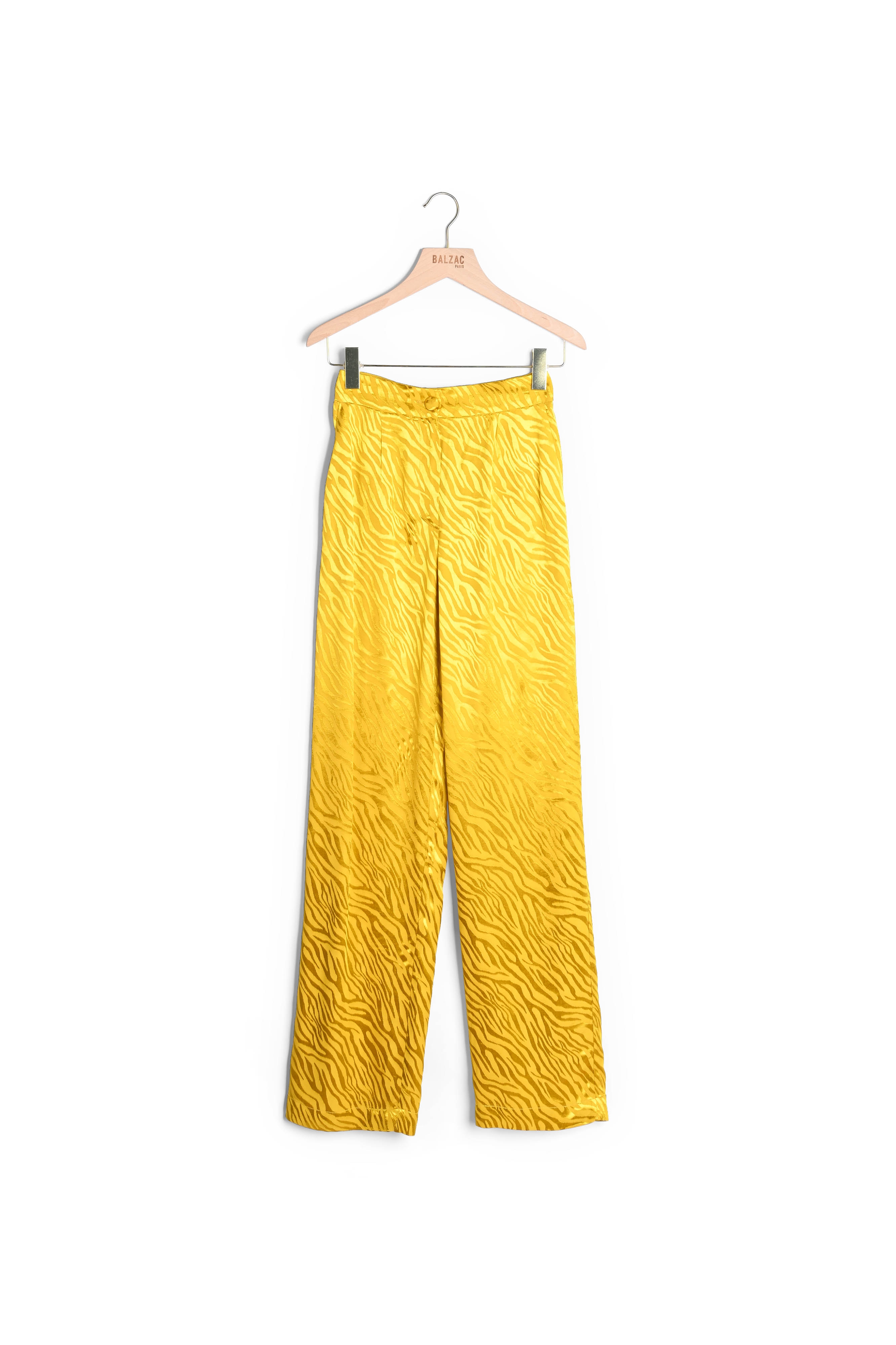 PANTALON LIBRE JACQUARD JAUNE Balzac seconde main photo 1