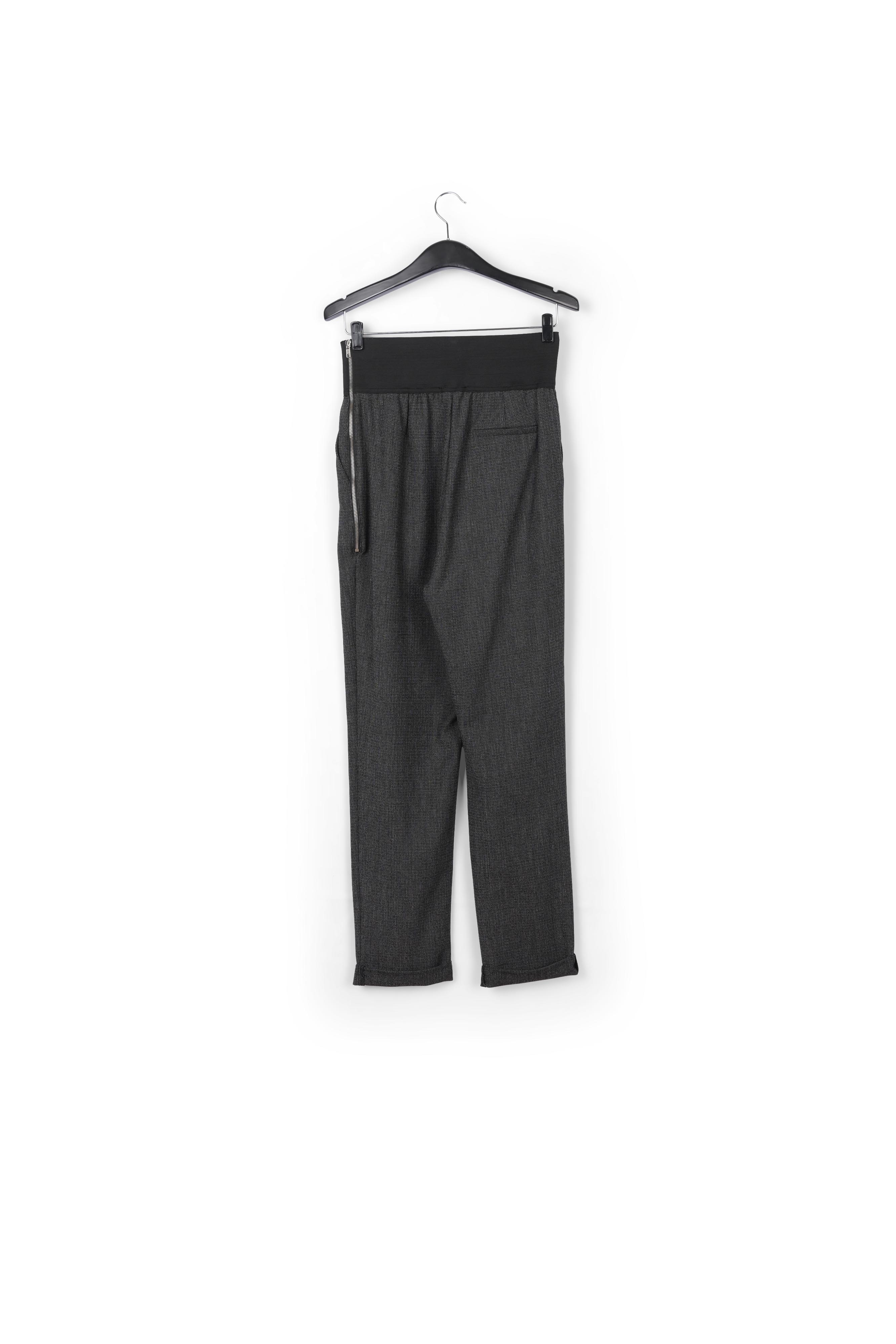 Pantalon fuselé noir et blanc à  taille haute RE—SSENTIEL seconde main photo 2