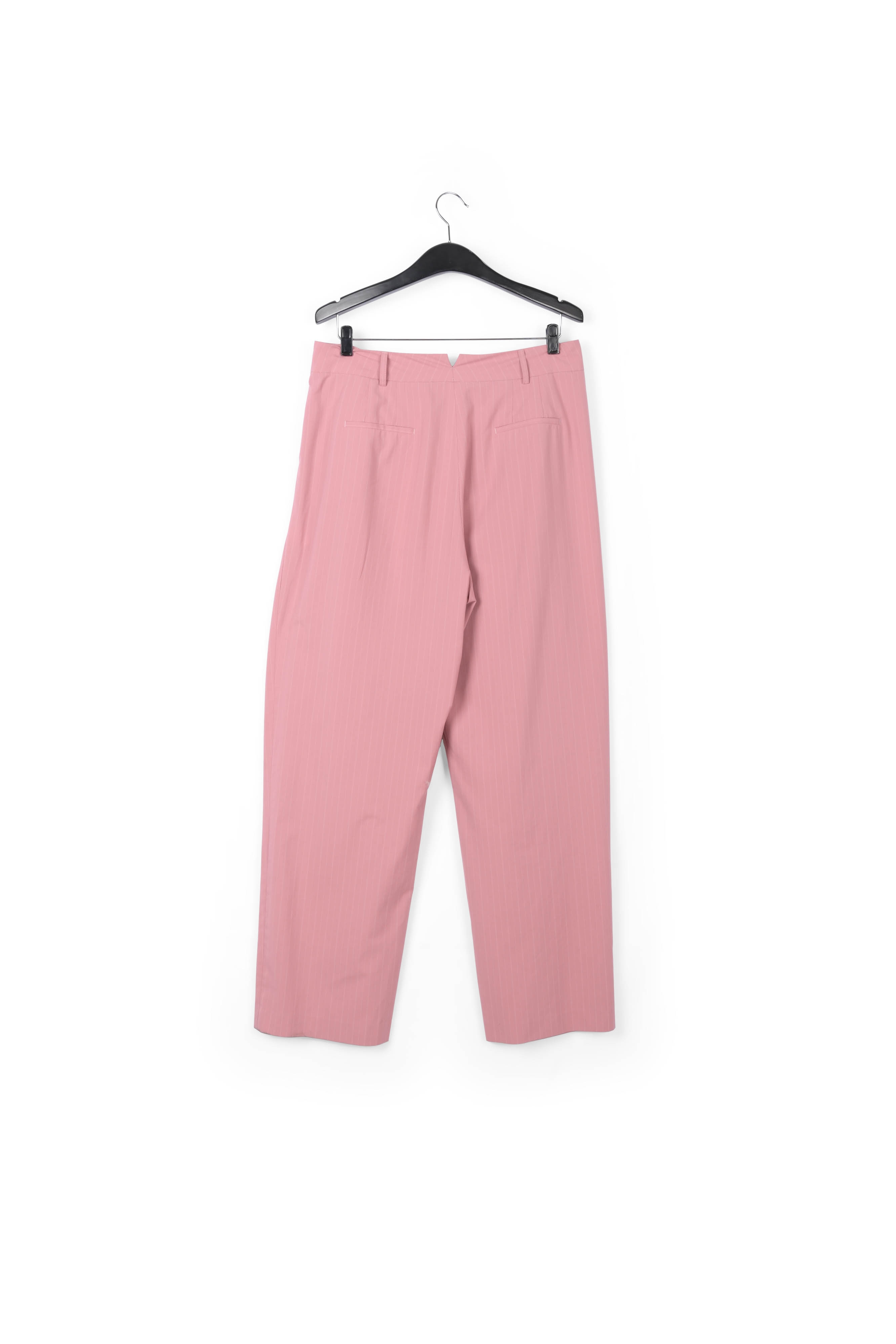 Pantalon rose à fines rayures RE—SSENTIEL seconde main photo 2