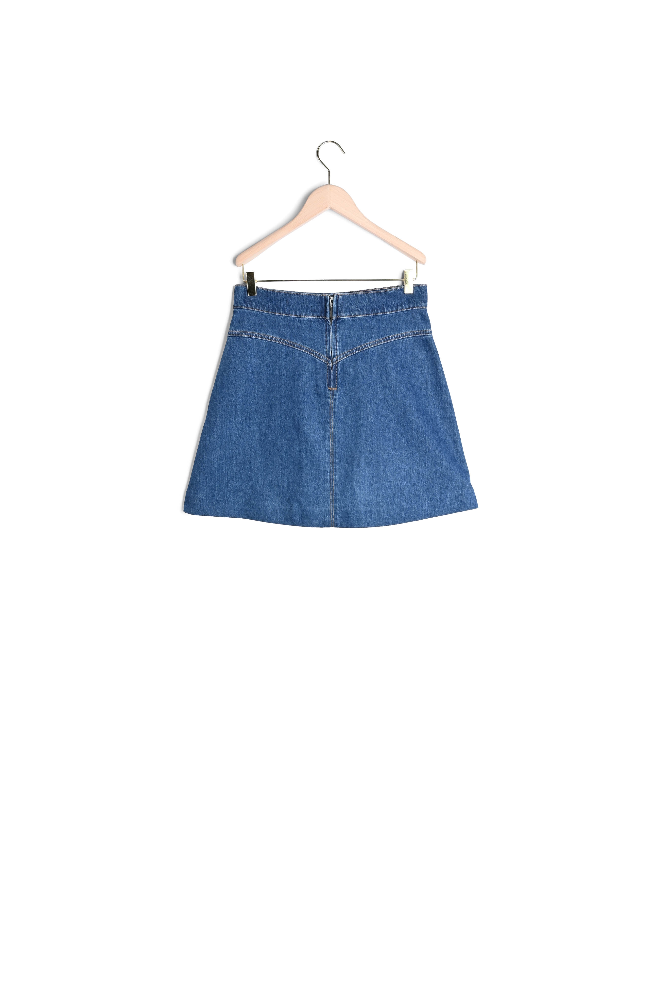 Jupe Jasmina bleue en denim Tara Jarmon seconde main photo 7