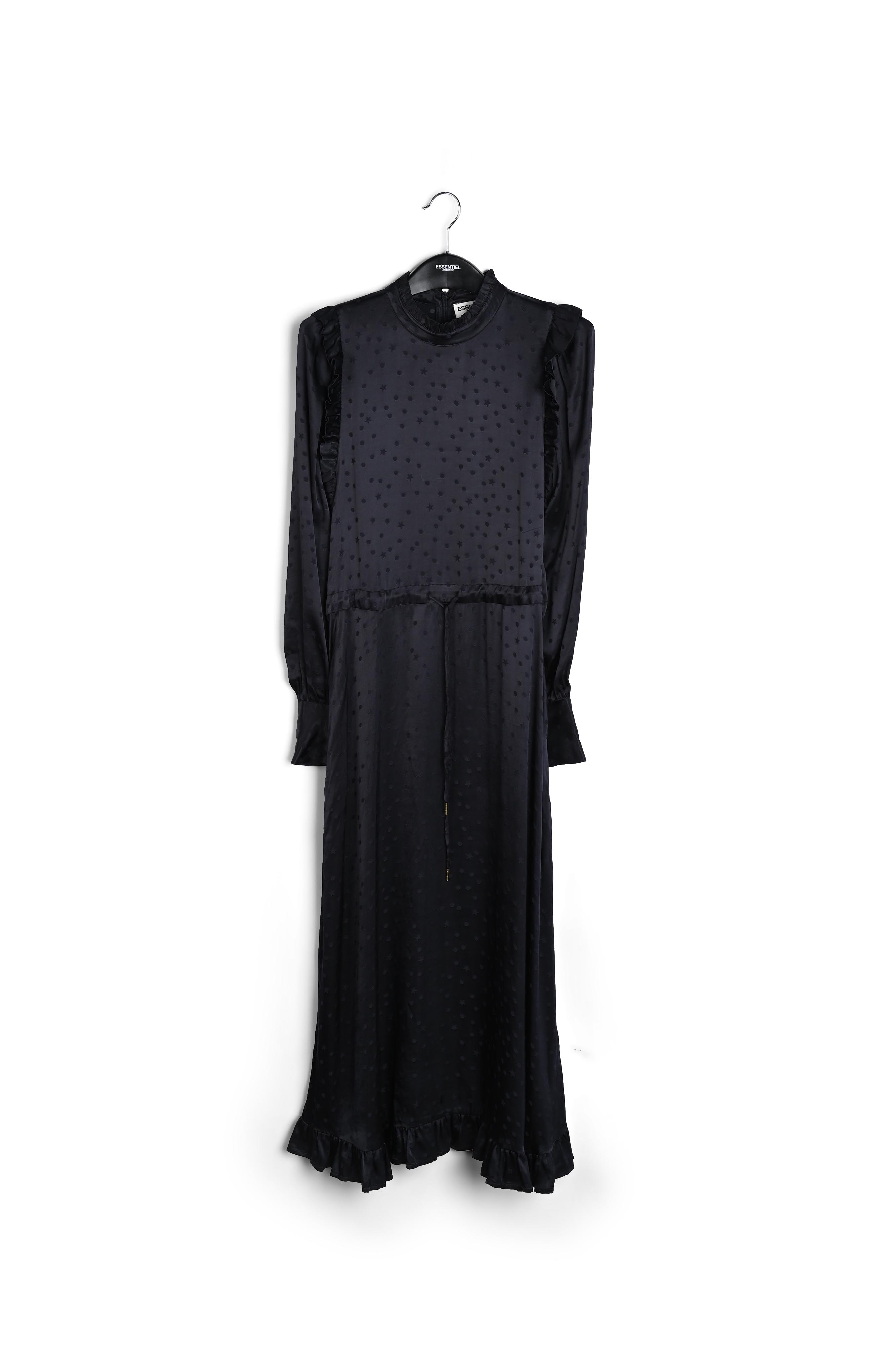 Black jacquard midi dress RE—SSENTIEL second-hand photo 1