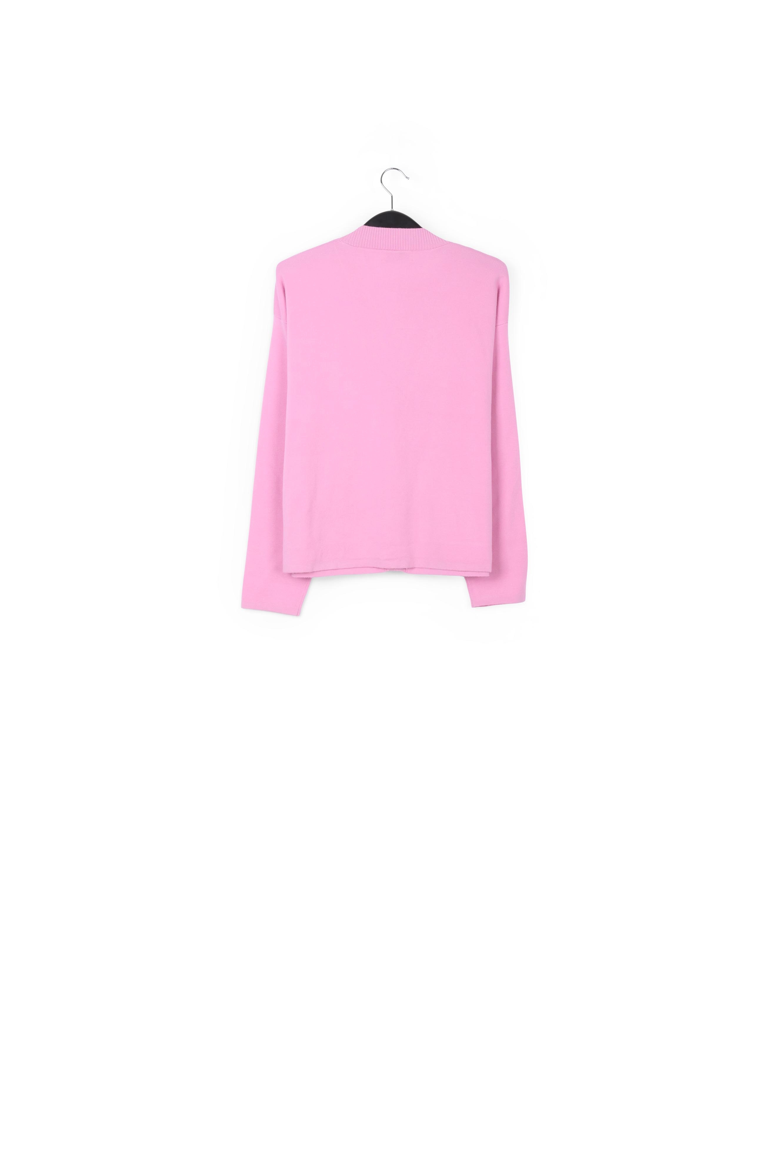Pink cardigan with rhinestone buttons RE—SSENTIEL second-hand photo 2
