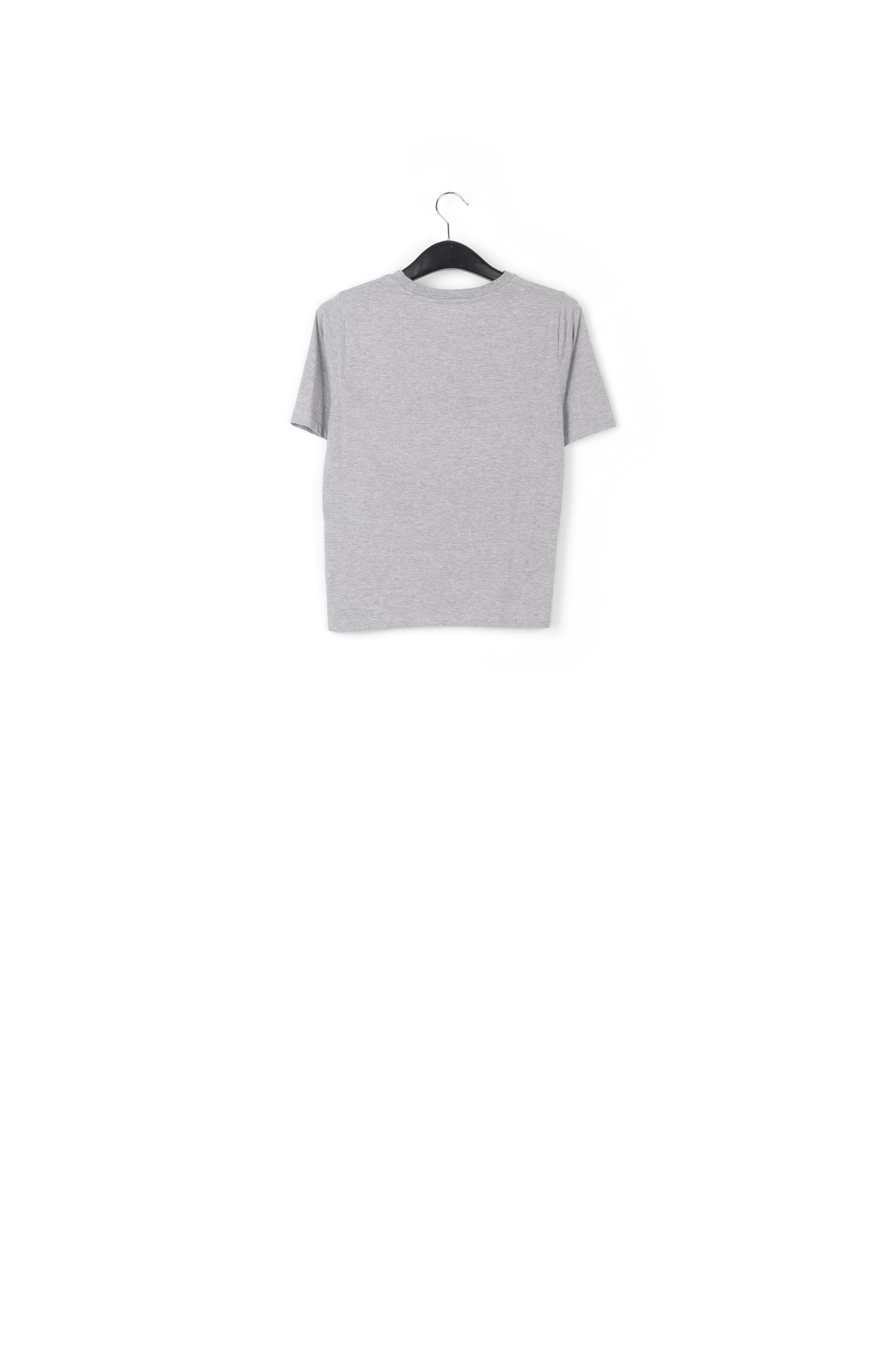 T-shirt en coton gris avec perles RE—SSENTIEL seconde main photo 2