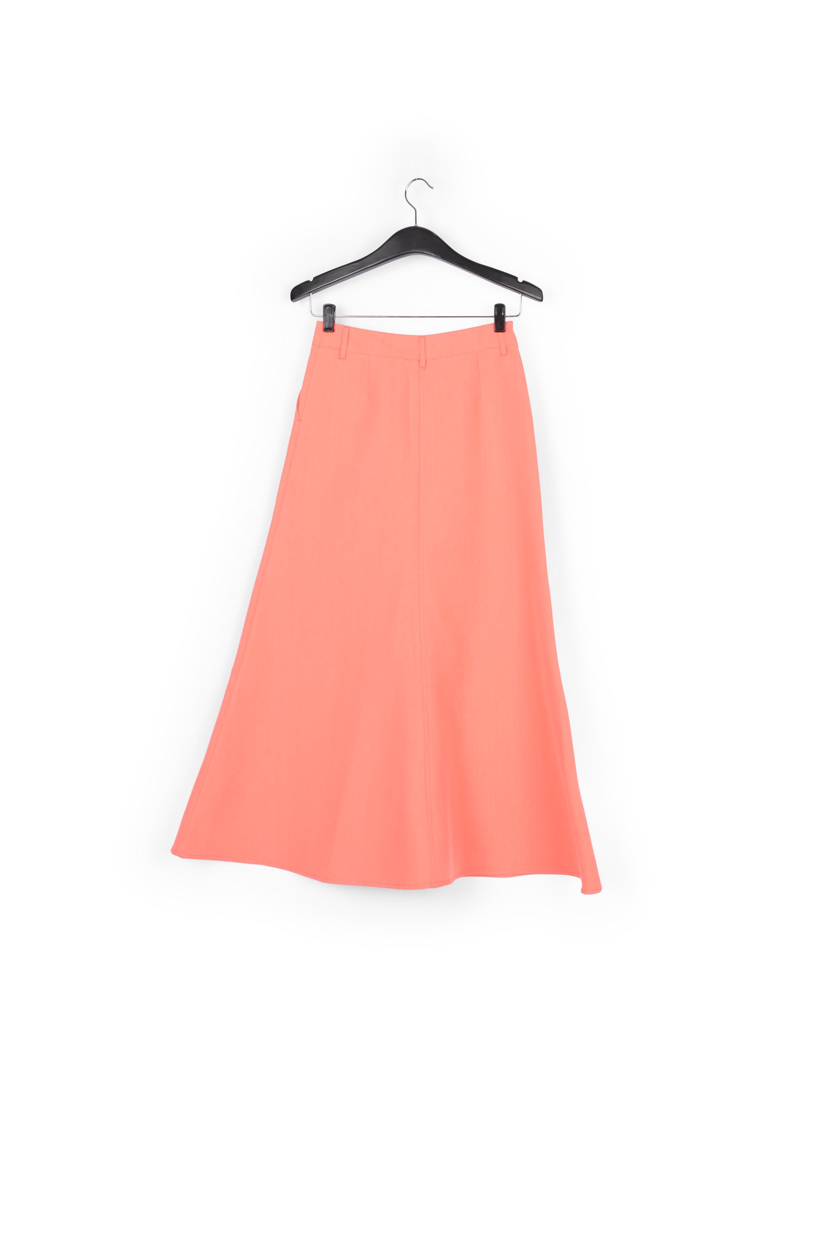 Maxi jupe trapèze rouge corail RE—SSENTIEL seconde main photo 2