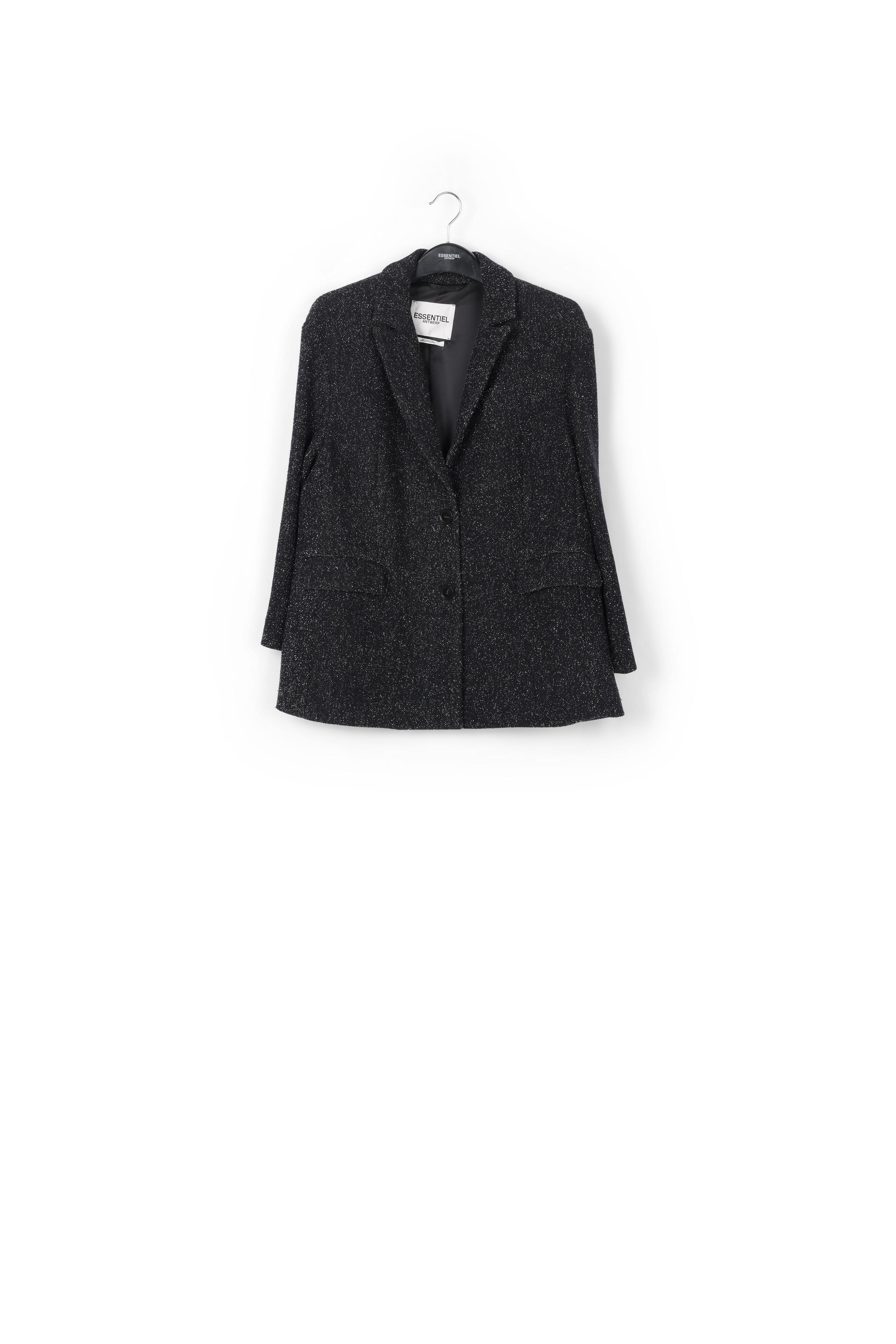 Zwarte oversized blazer in bouclé RE—SSENTIEL tweedehands photo 1