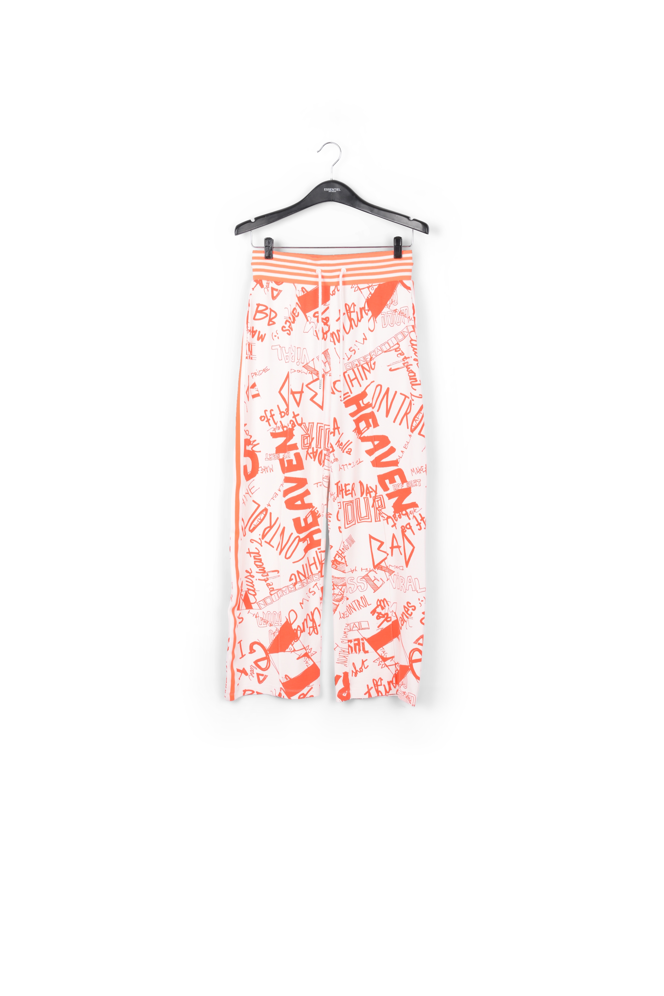 Orange and off-white printed track pants RE—SSENTIEL second-hand photo 1