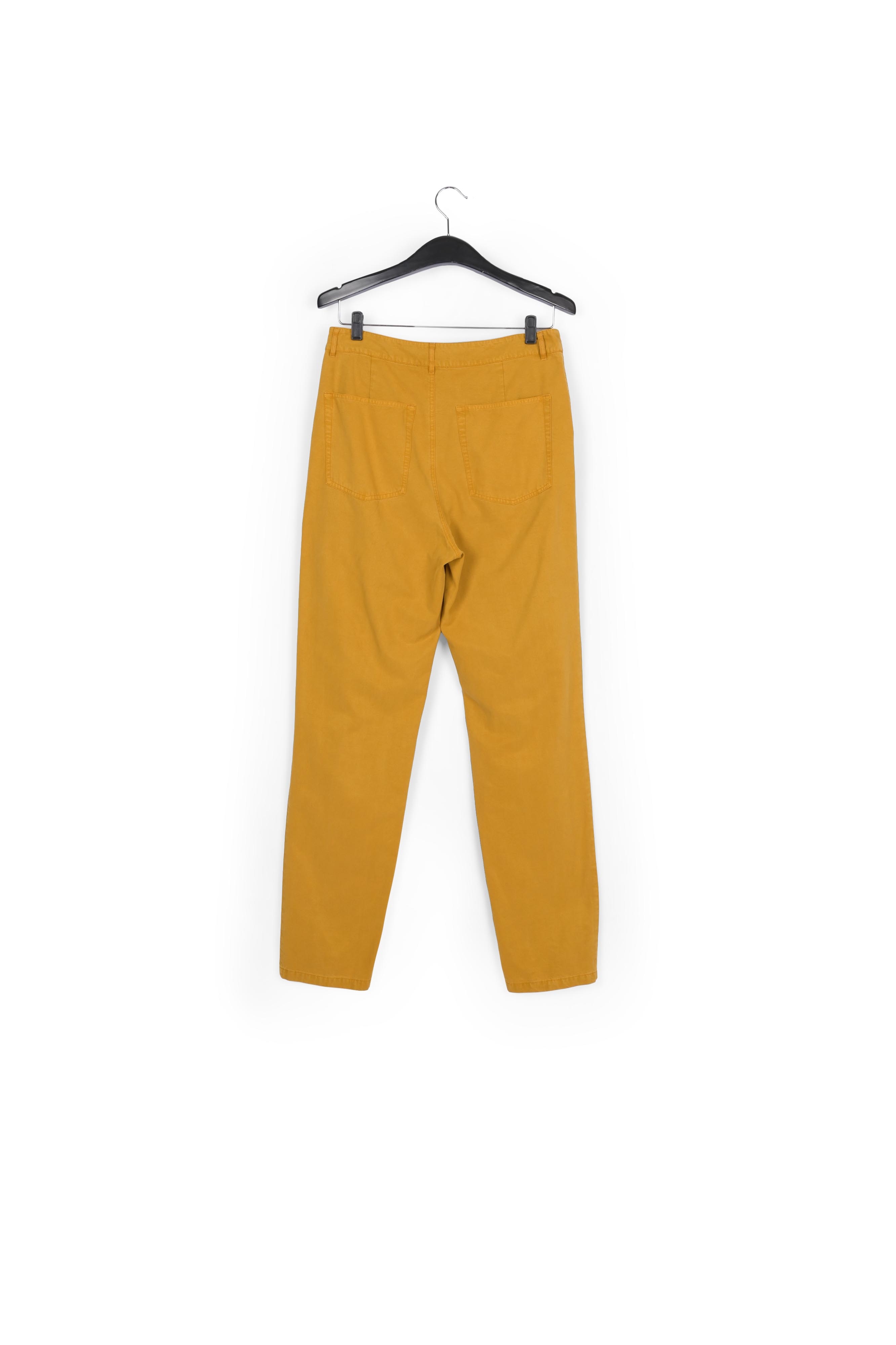 Jean fuselé jaune à taille haute RE—SSENTIEL seconde main photo 2