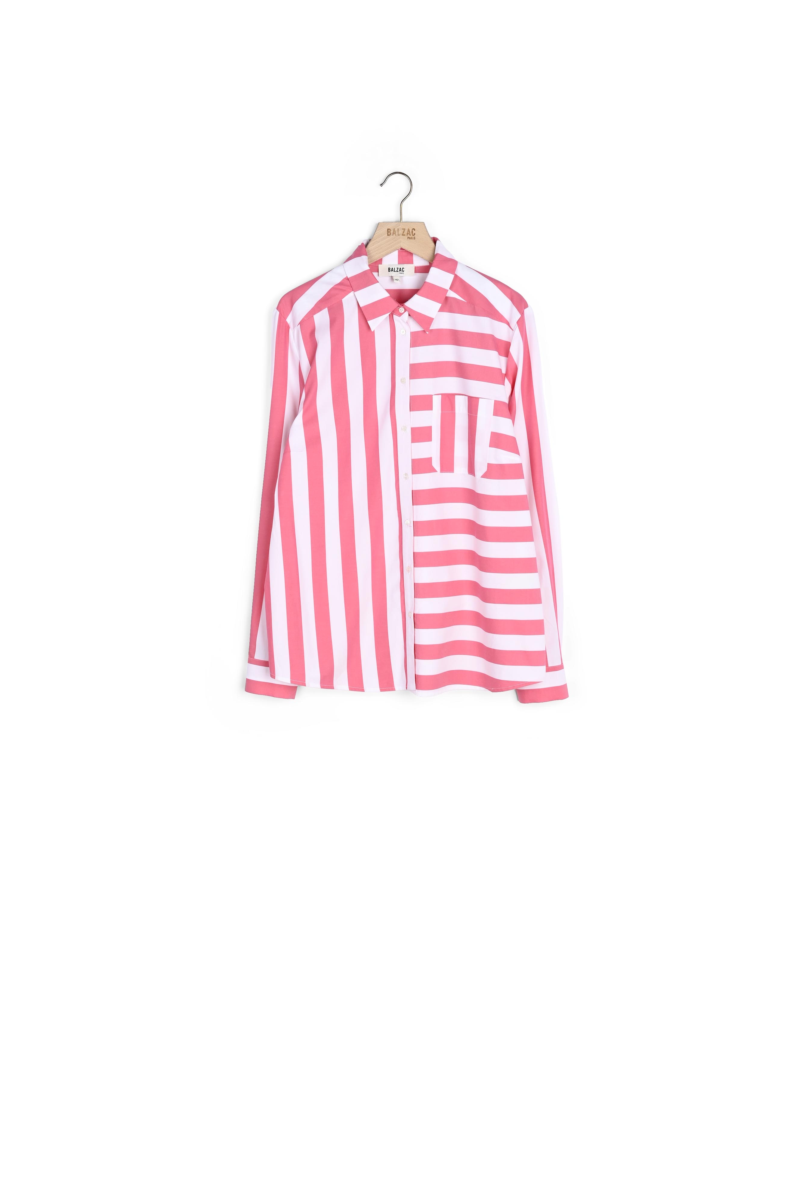 CHEMISE ULYSSE RAYURES ROSE