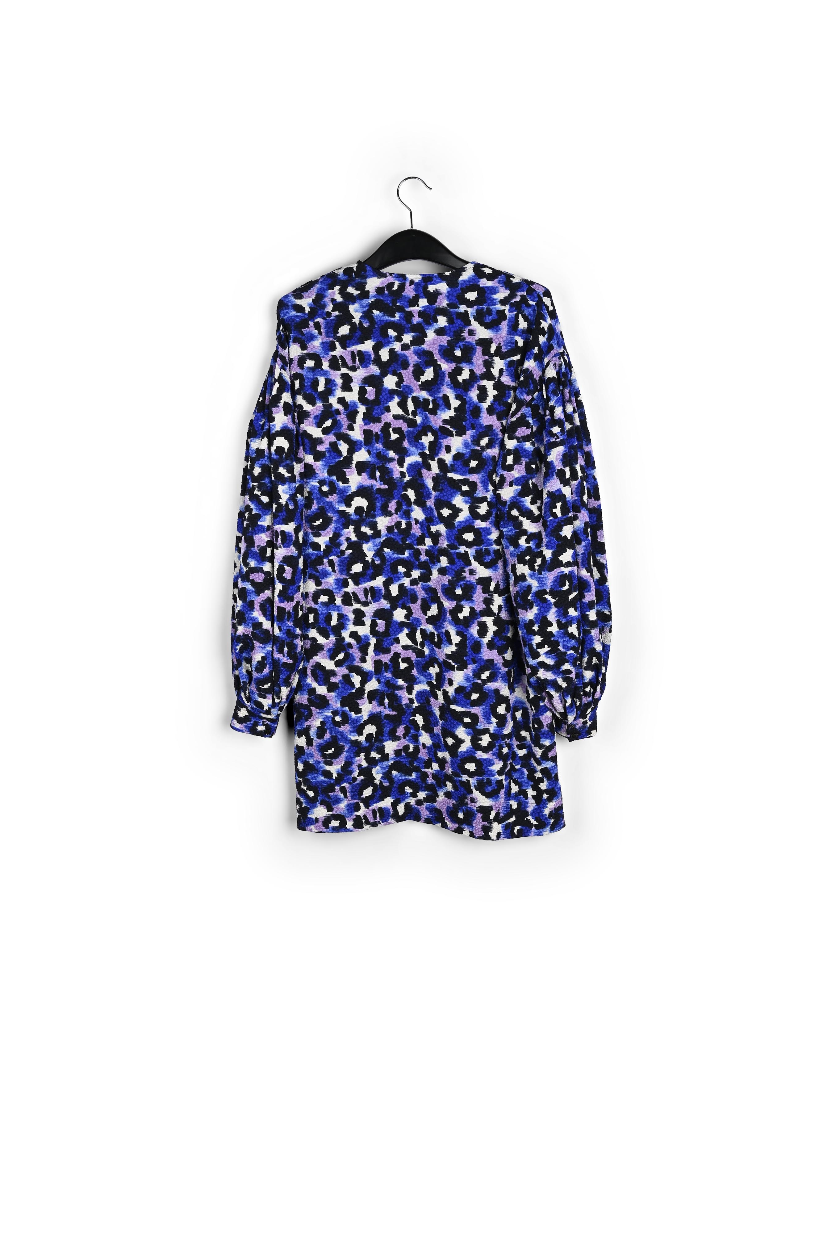 Mini robe léopard bleu et lilas RE—SSENTIEL seconde main photo 2
