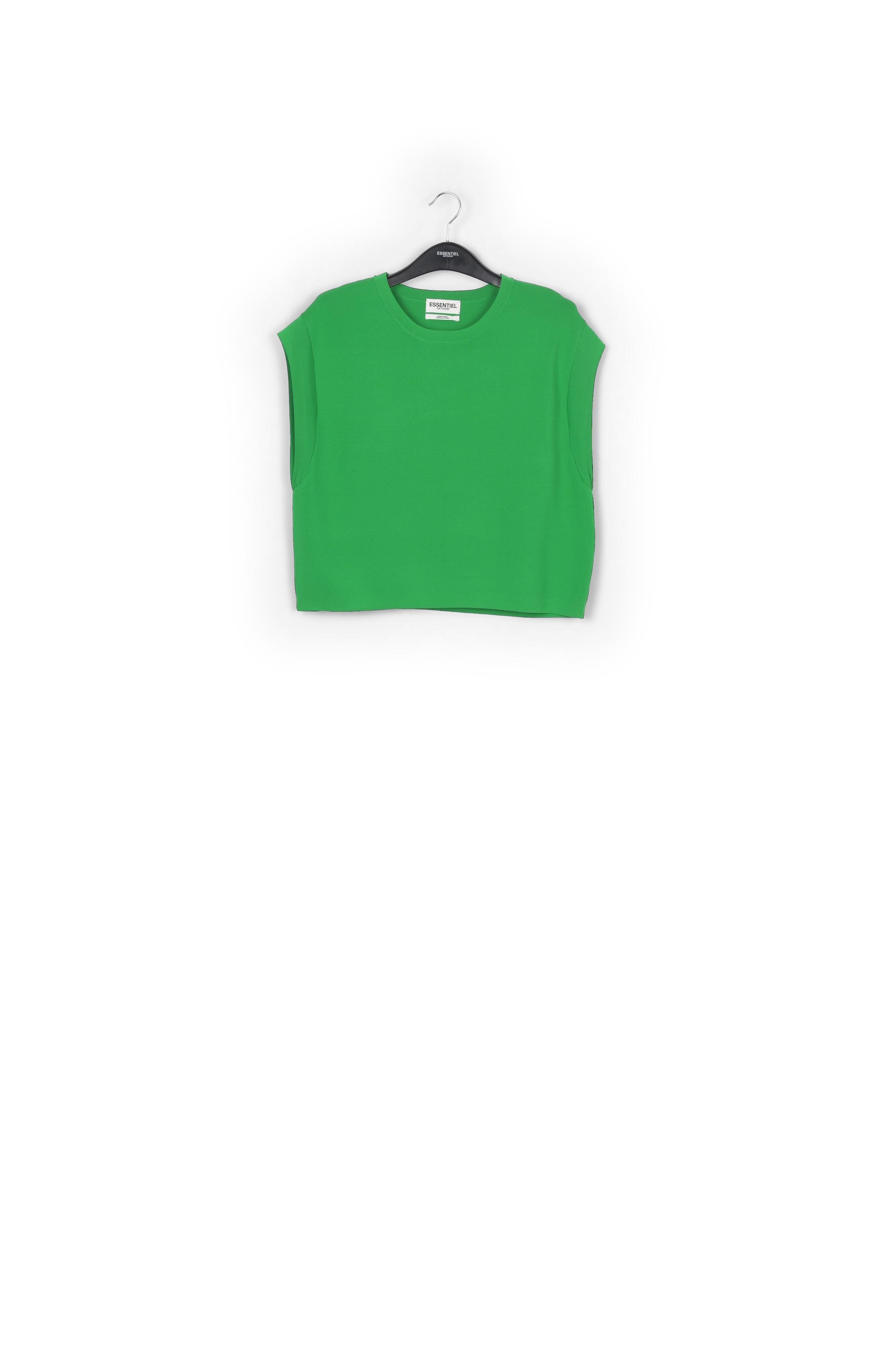 Pull sans manches en tricot vert RE—SSENTIEL seconde main photo 1
