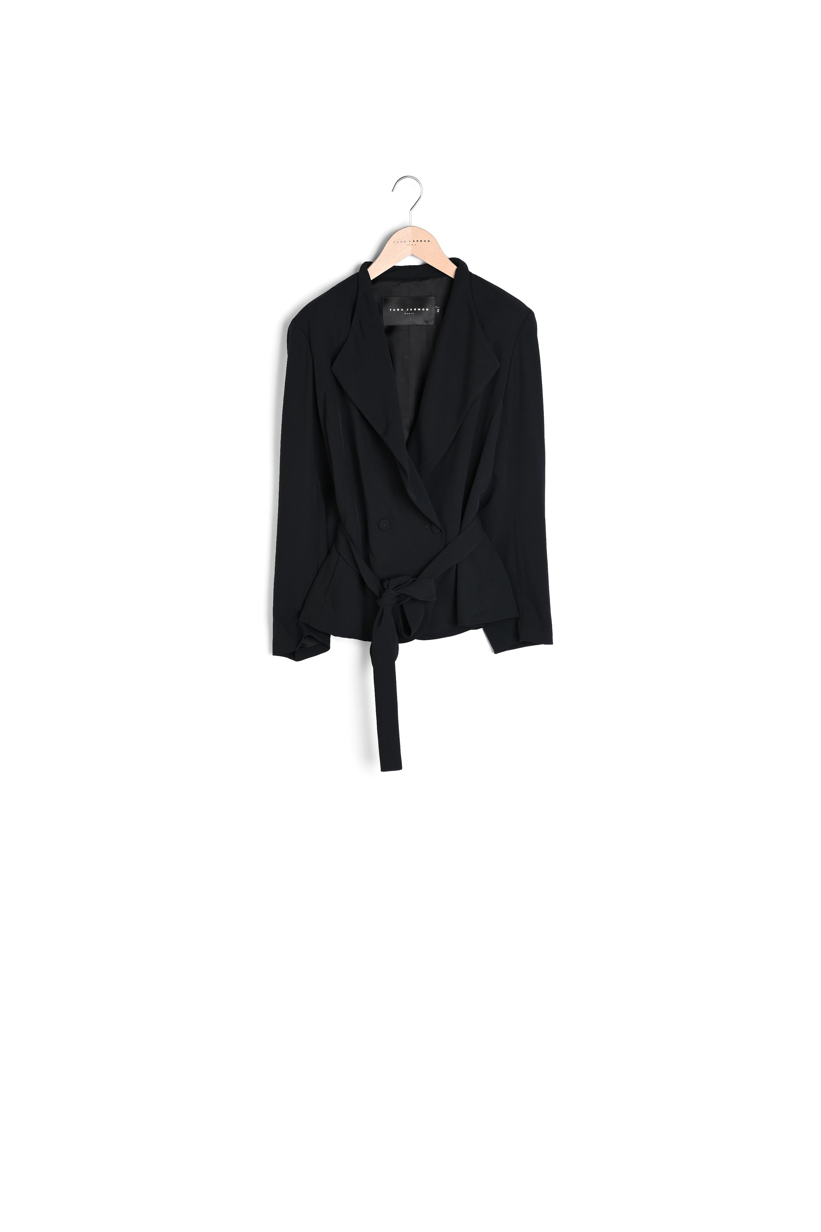 Veste noire en twill fluide Tara Jarmon seconde main photo 6