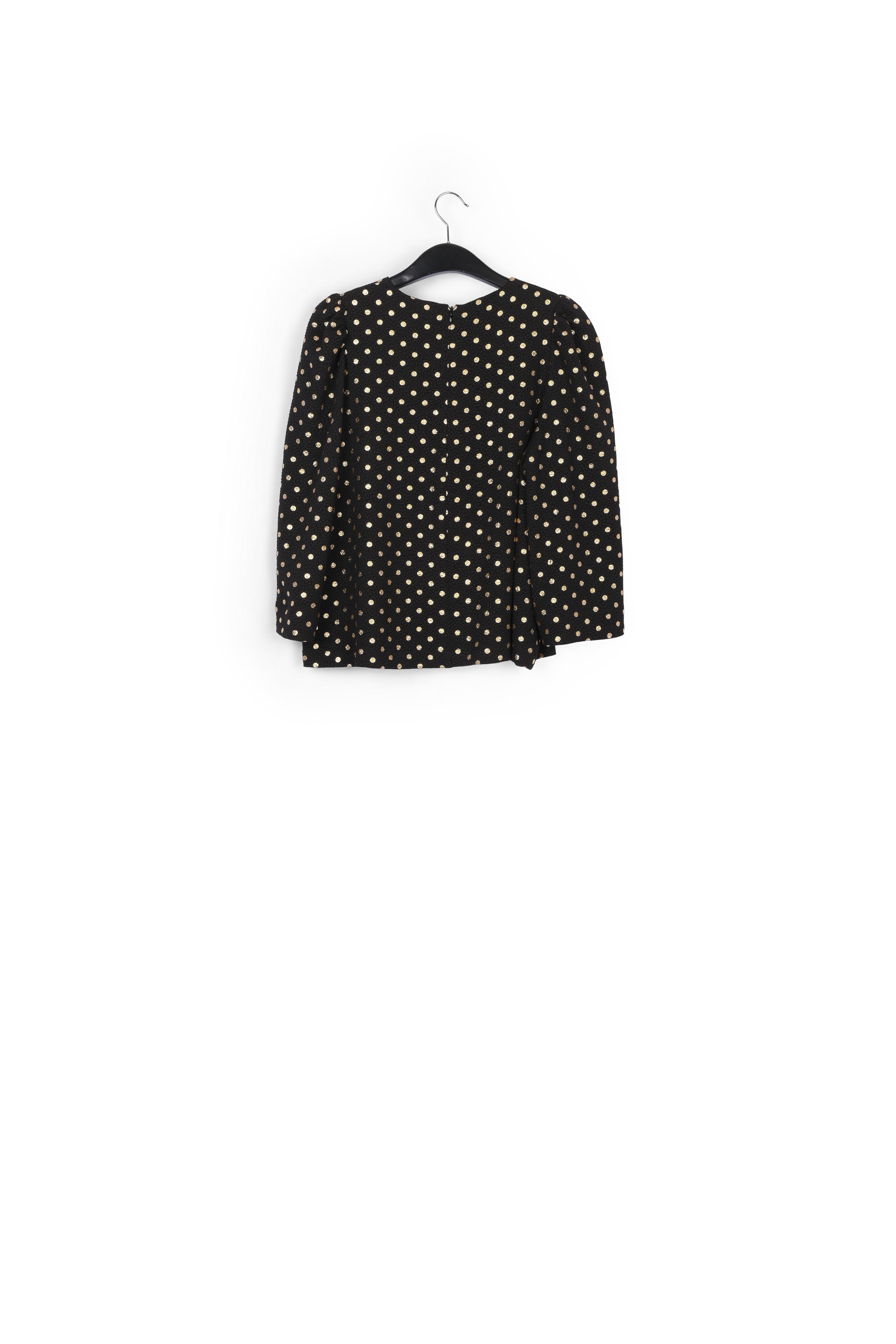 Zwarte top met trompetmouwen RE—SSENTIEL tweedehands photo 2
