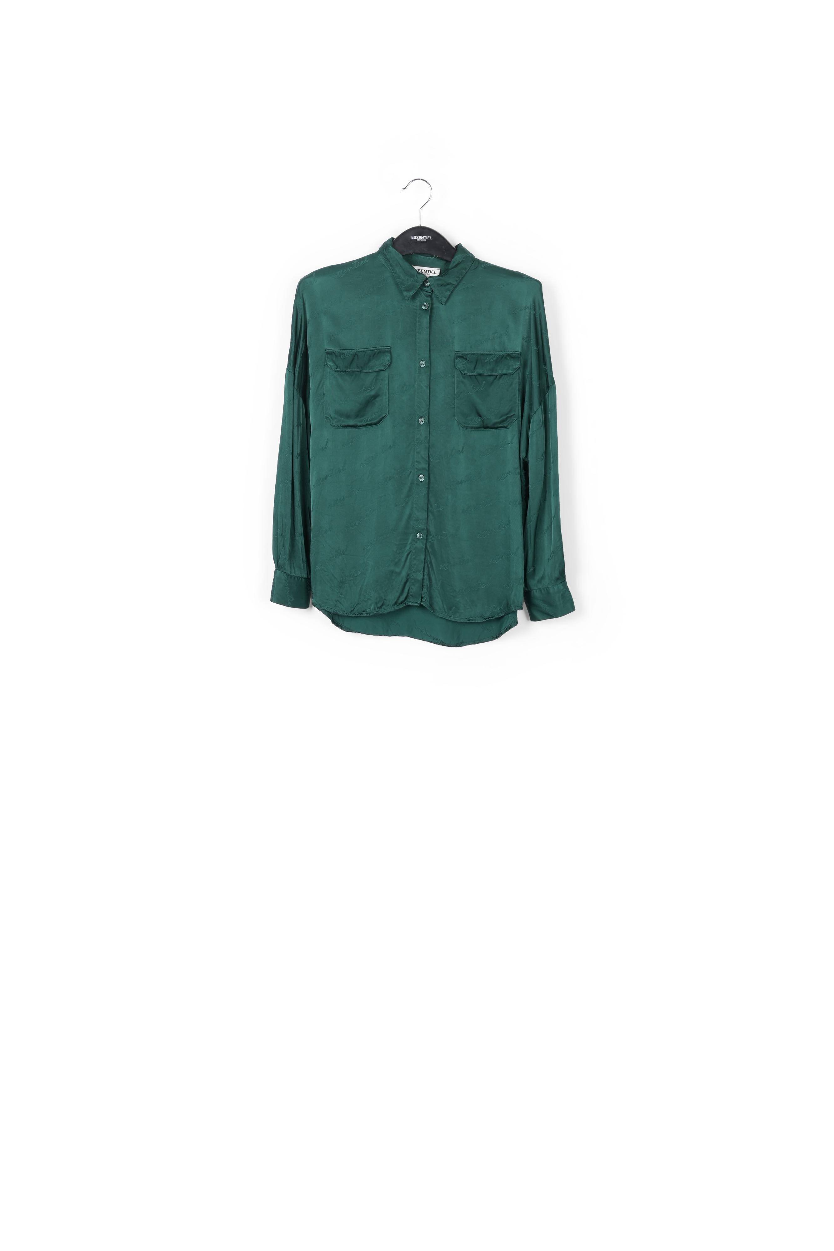 Mini robe en jacquard de satin vert citron RE—SSENTIEL seconde main photo 1