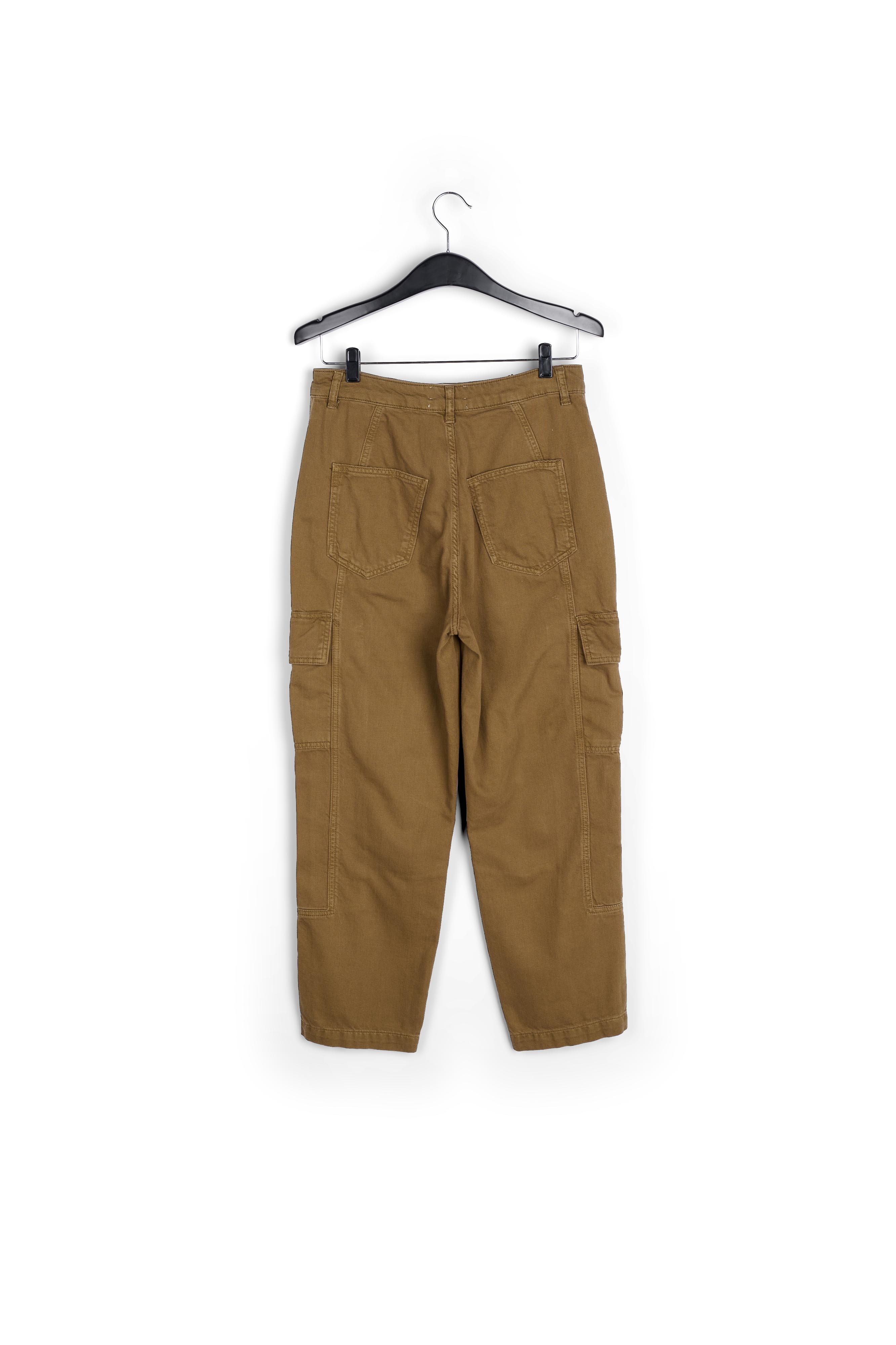 Khaki straight-leg cargo jeans RE—SSENTIEL second-hand photo 2
