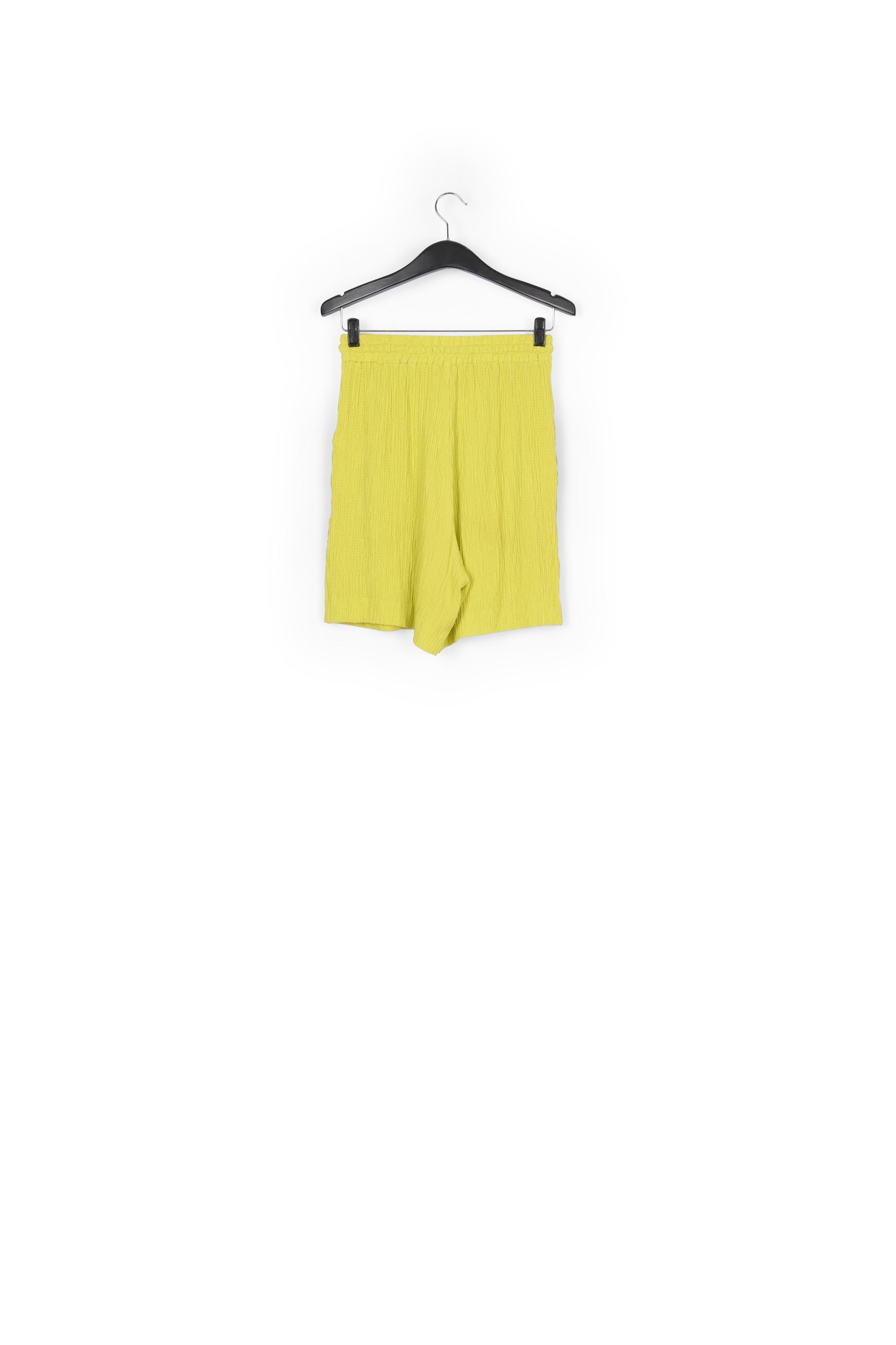 Short en cloqué vert citron RE—SSENTIEL seconde main photo 2