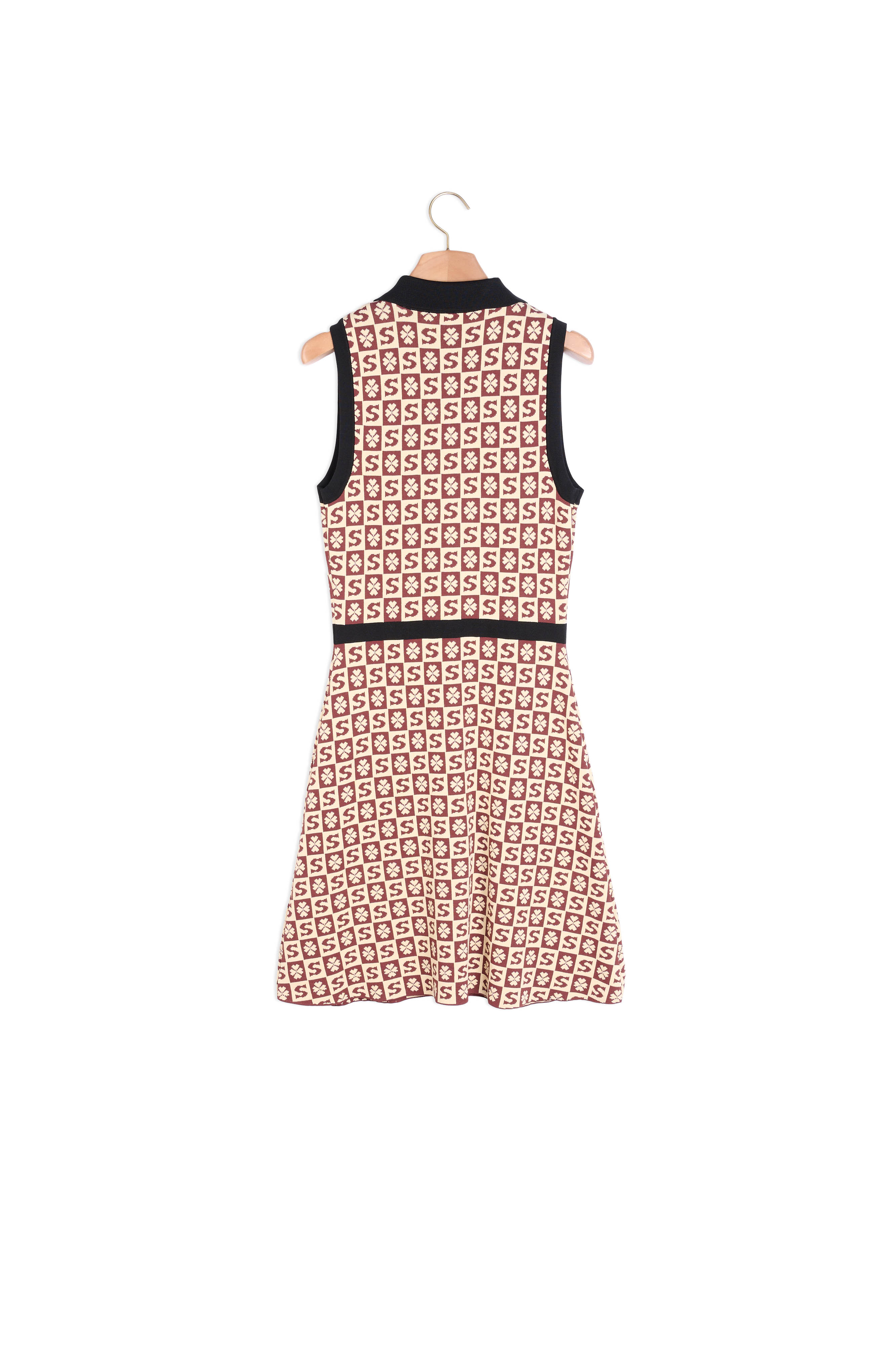 Robe polo sans manches à motif jacquard Sandro seconde main photo 1