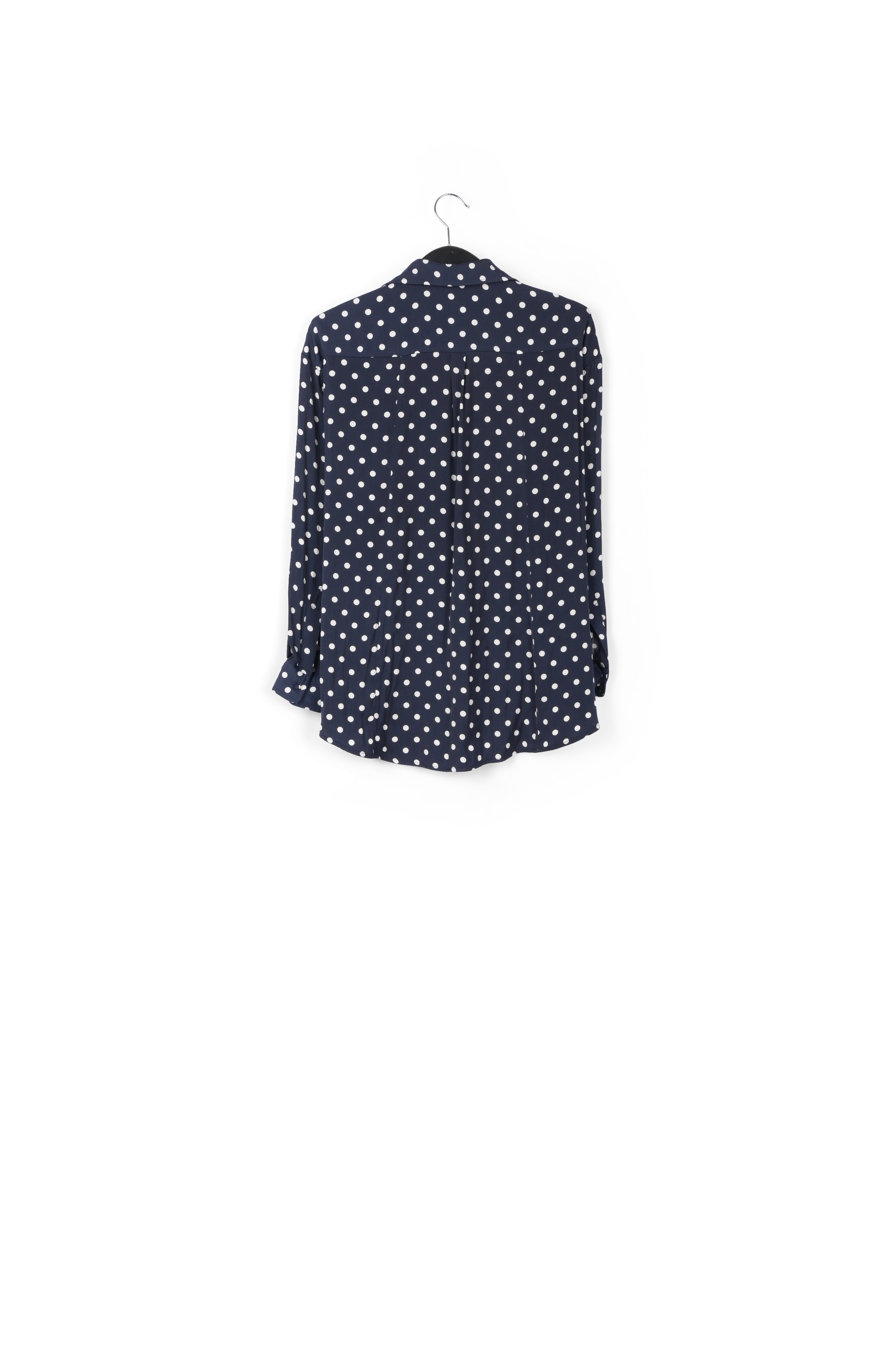 Donkerblauw oversized hemd met stippen RE—SSENTIEL tweedehands photo 2