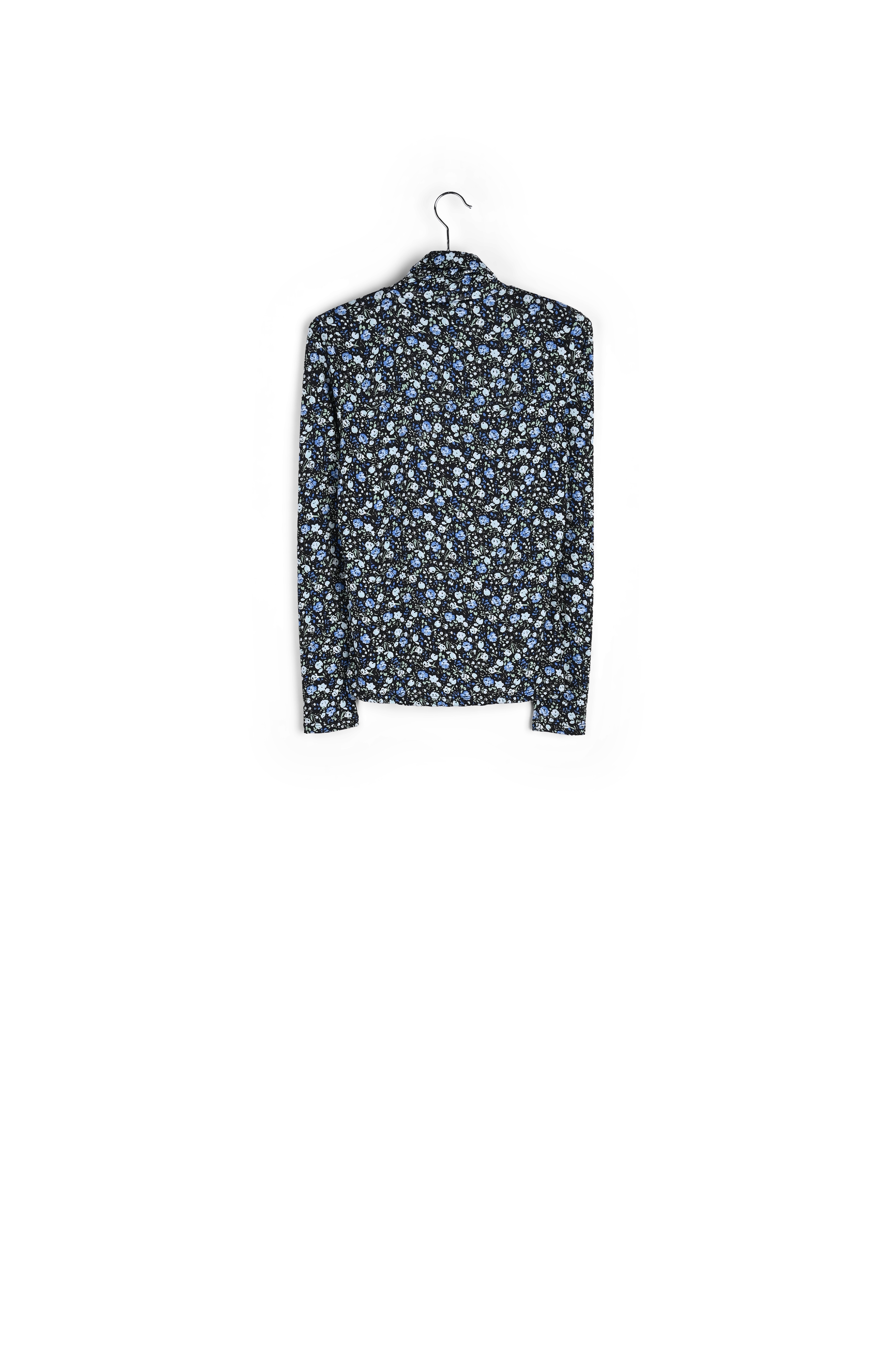Blue and green fitted turtleneck RE—SSENTIEL second-hand photo 2
