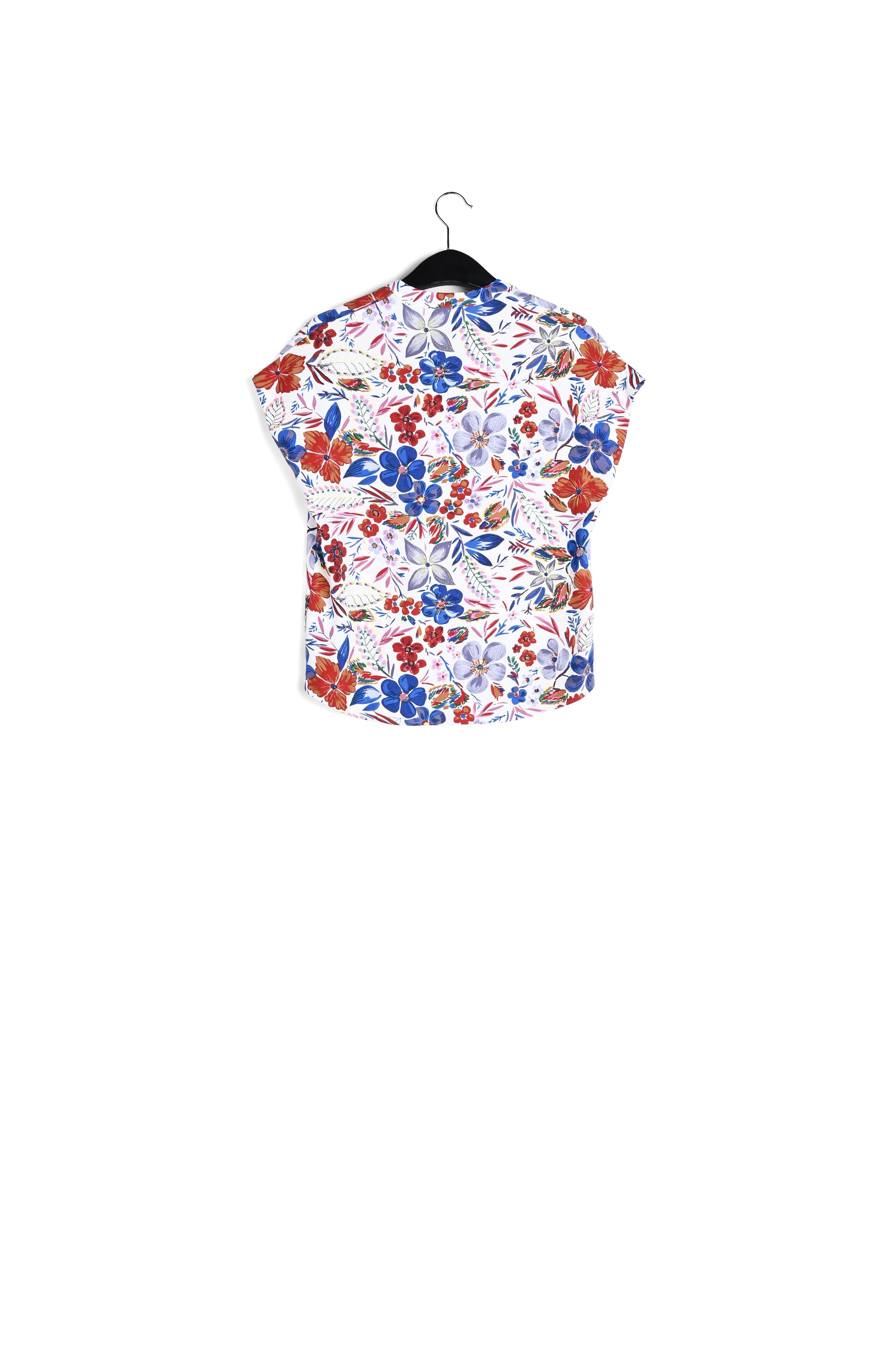 Gebroken witte top met v-hals en bloemenprint RE—SSENTIEL tweedehands photo 2
