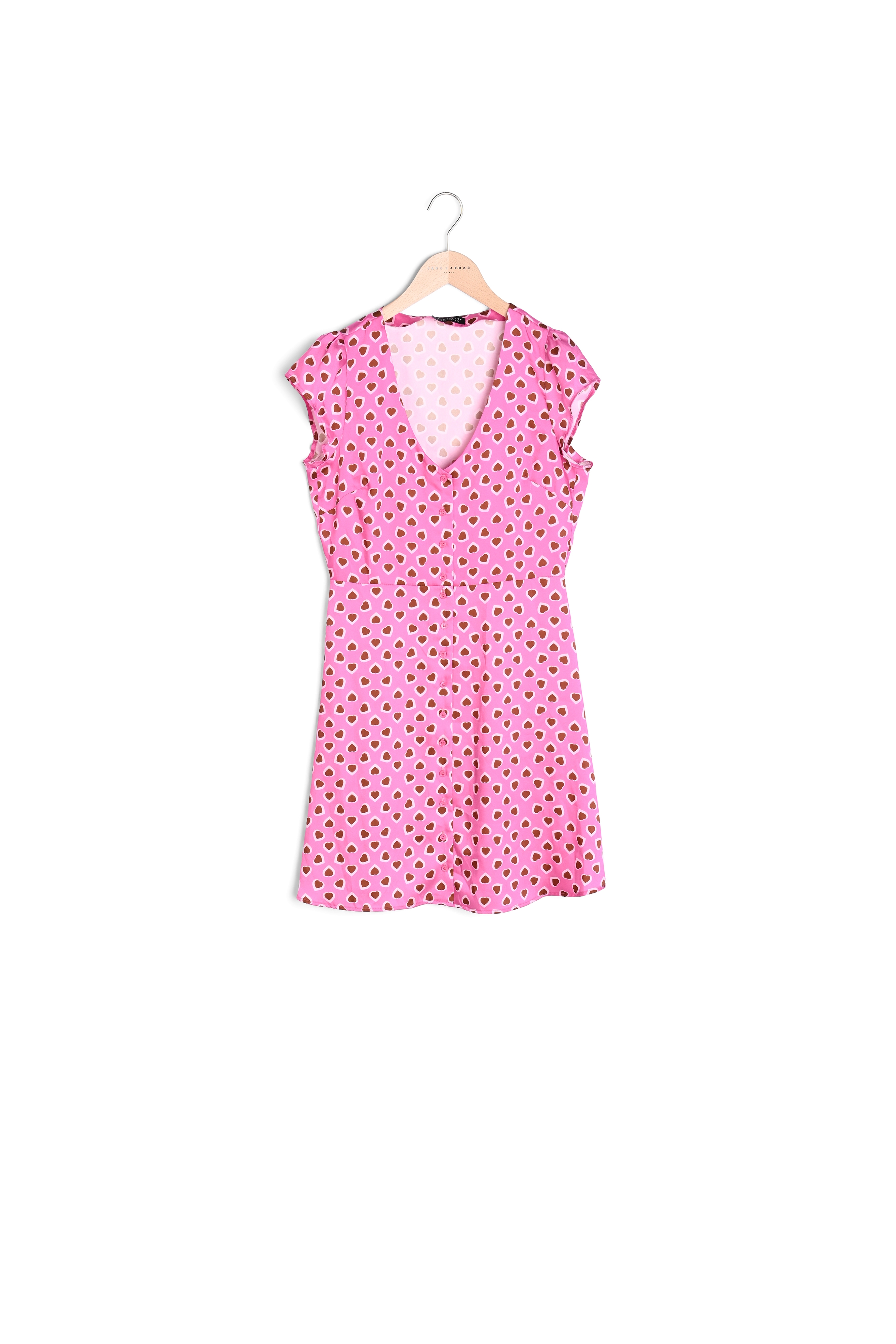 Robe Ruomi rose imprimé coeur Tara Jarmon seconde main photo 5