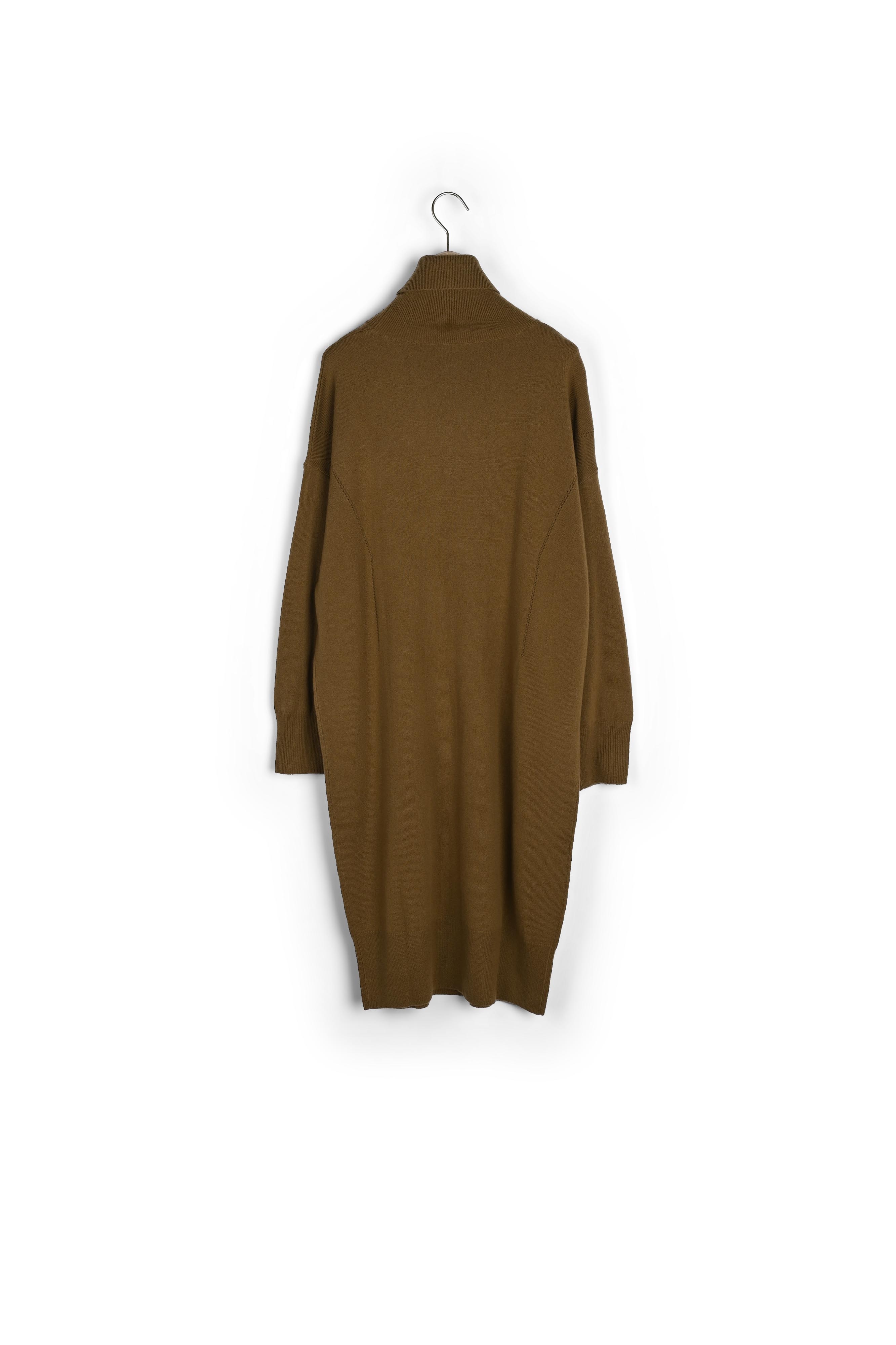 Robe pull Rybbi bronze en merinos et cachemire Tara Jarmon seconde main photo 7