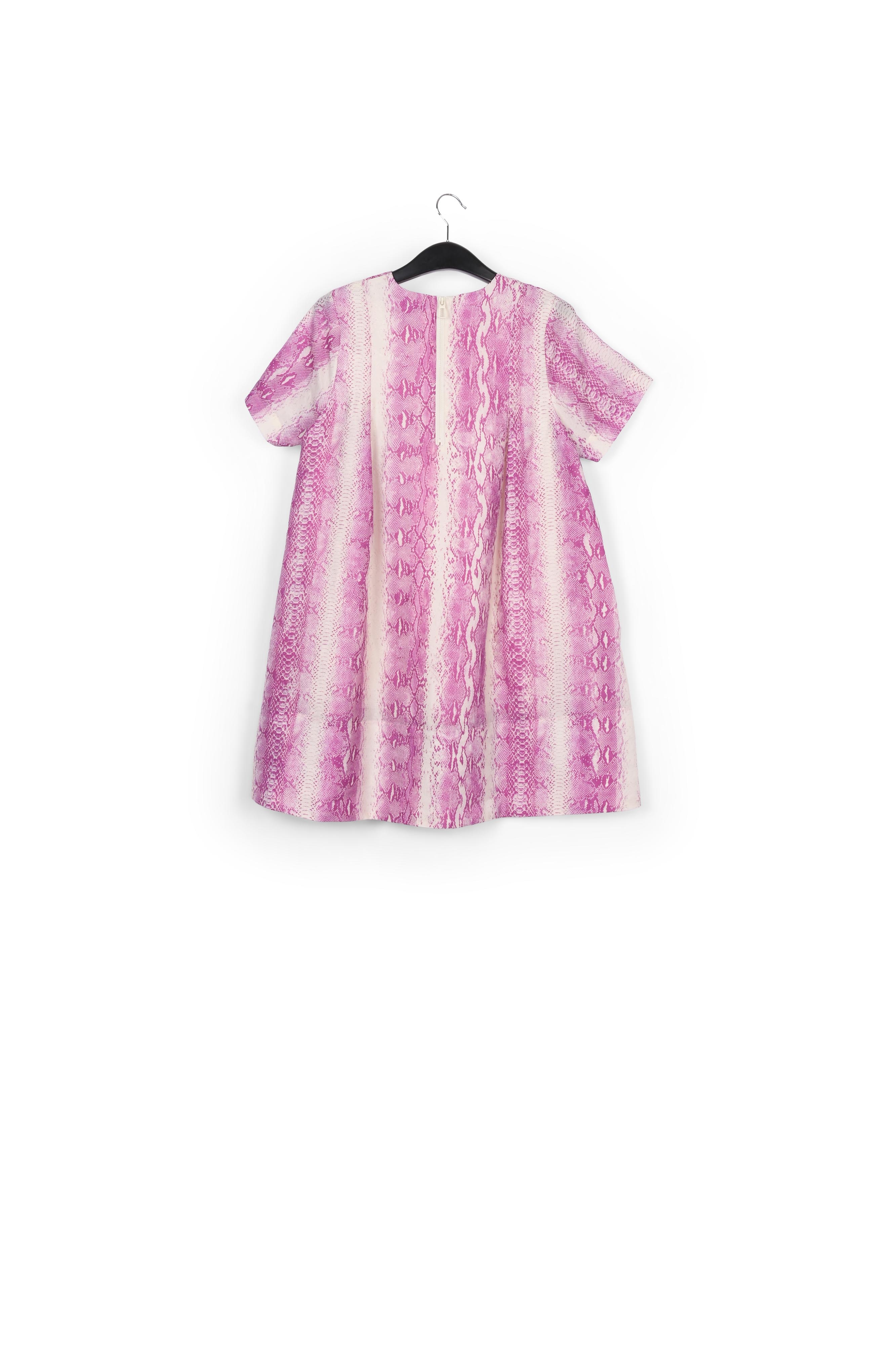 Mini-jurk met wit en paarse slangenprint RE—SSENTIEL tweedehands photo 4