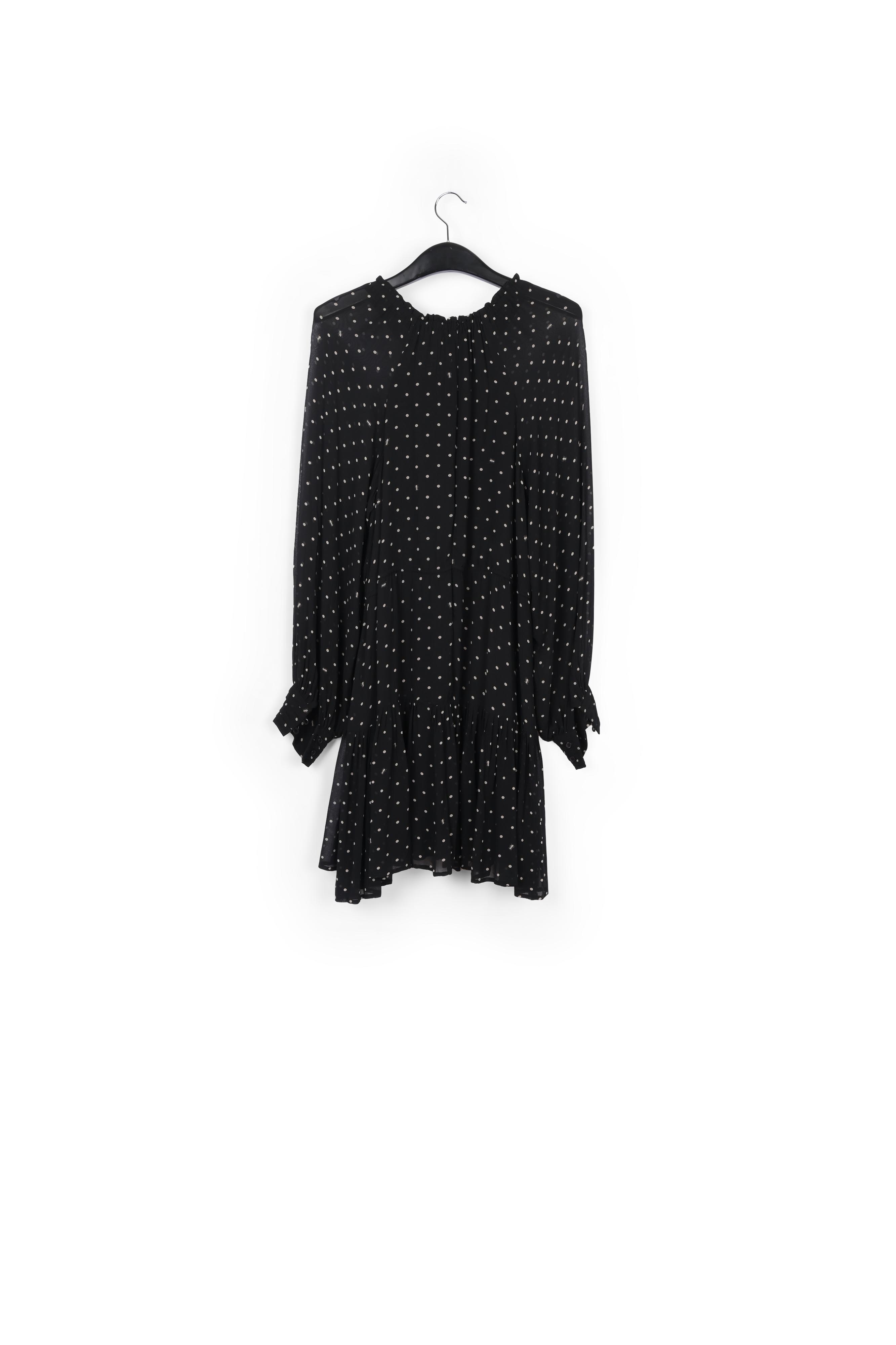 Zwarte mini-jurk met bloemenprint RE—SSENTIEL tweedehands photo 2