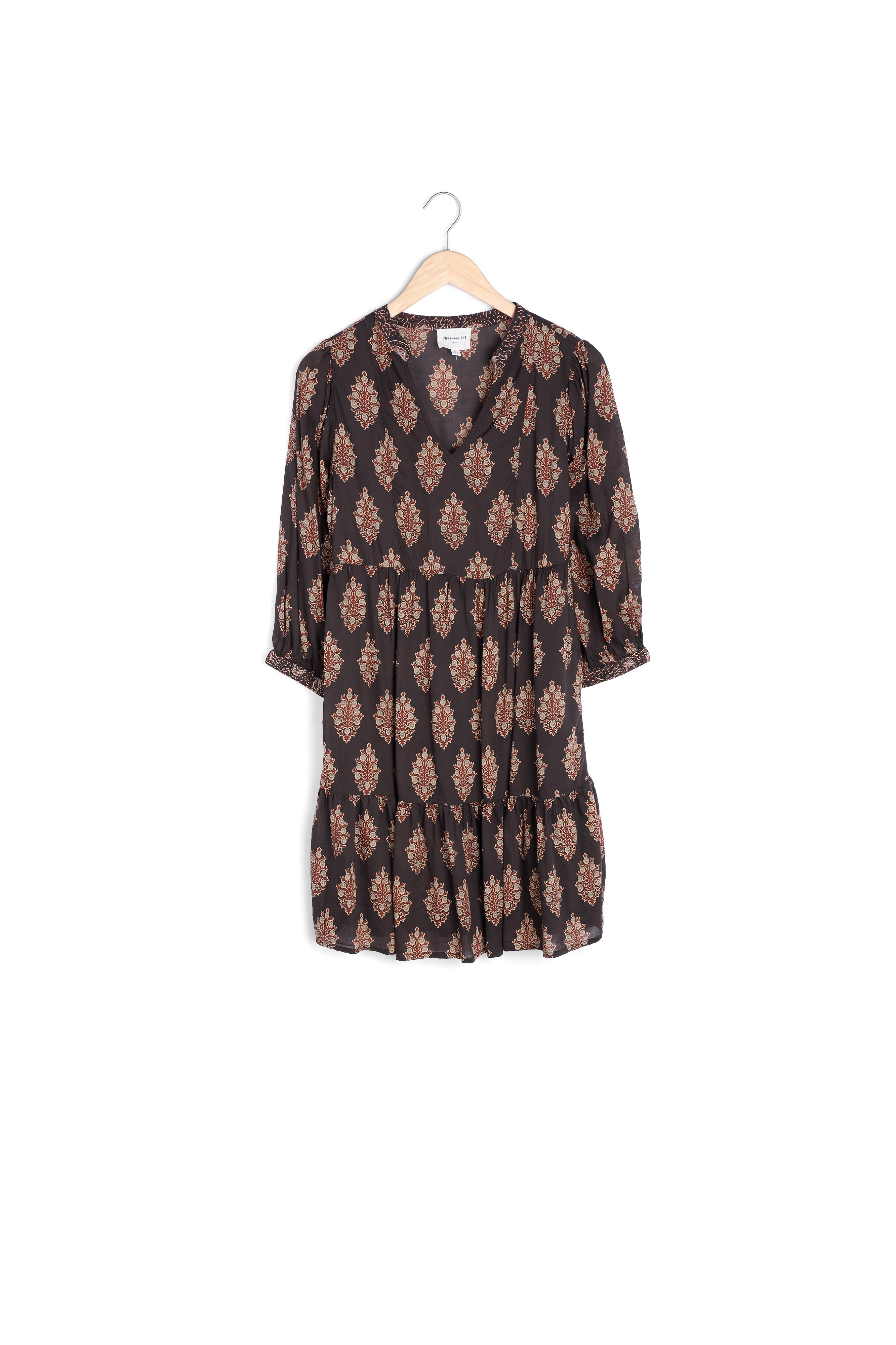 Robe courte noire imprimée HANJY Maison 123 seconde main photo 1