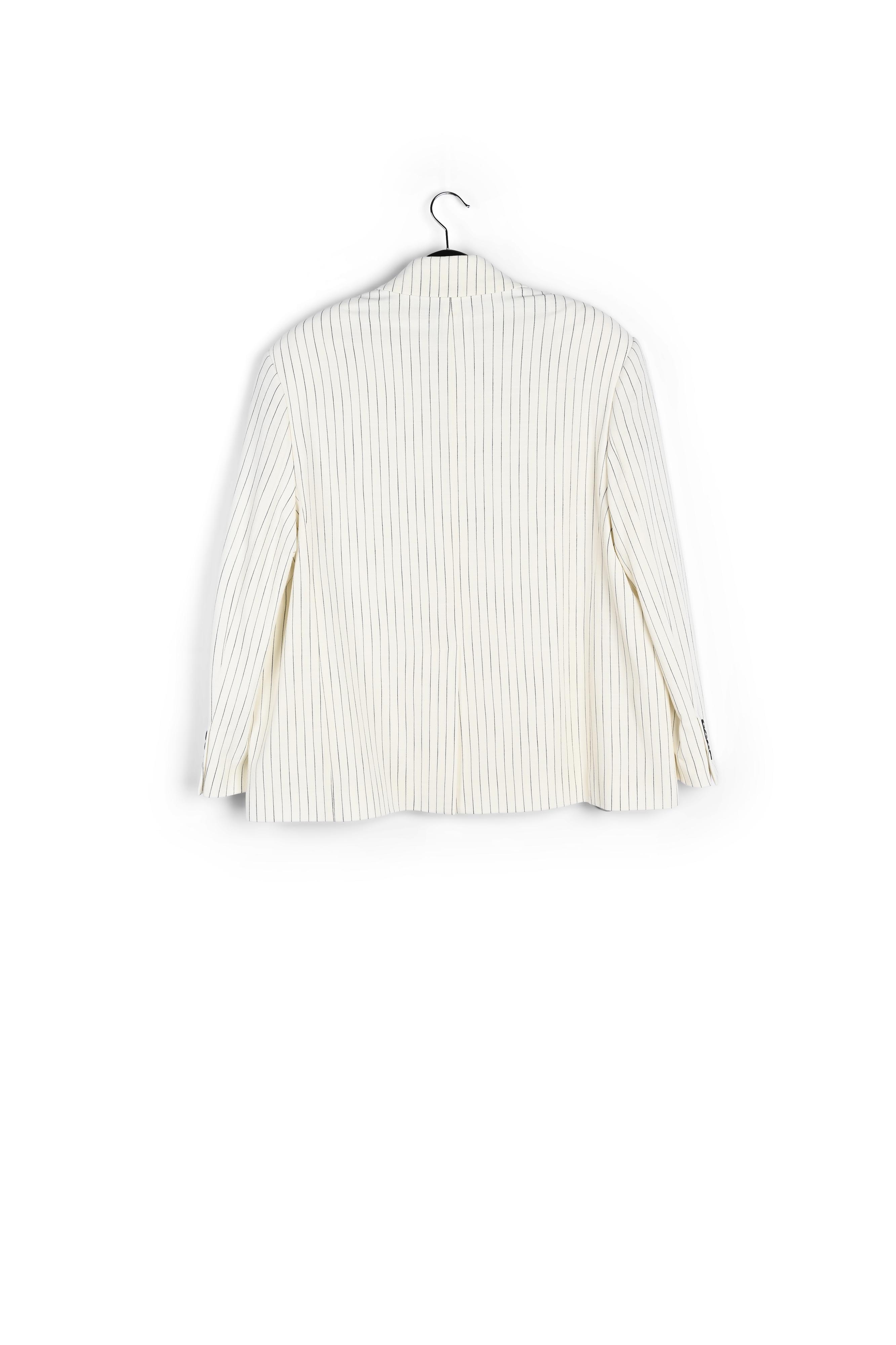 Veste oversize blanc cassé aux rayures fines RE—SSENTIEL seconde main photo 2