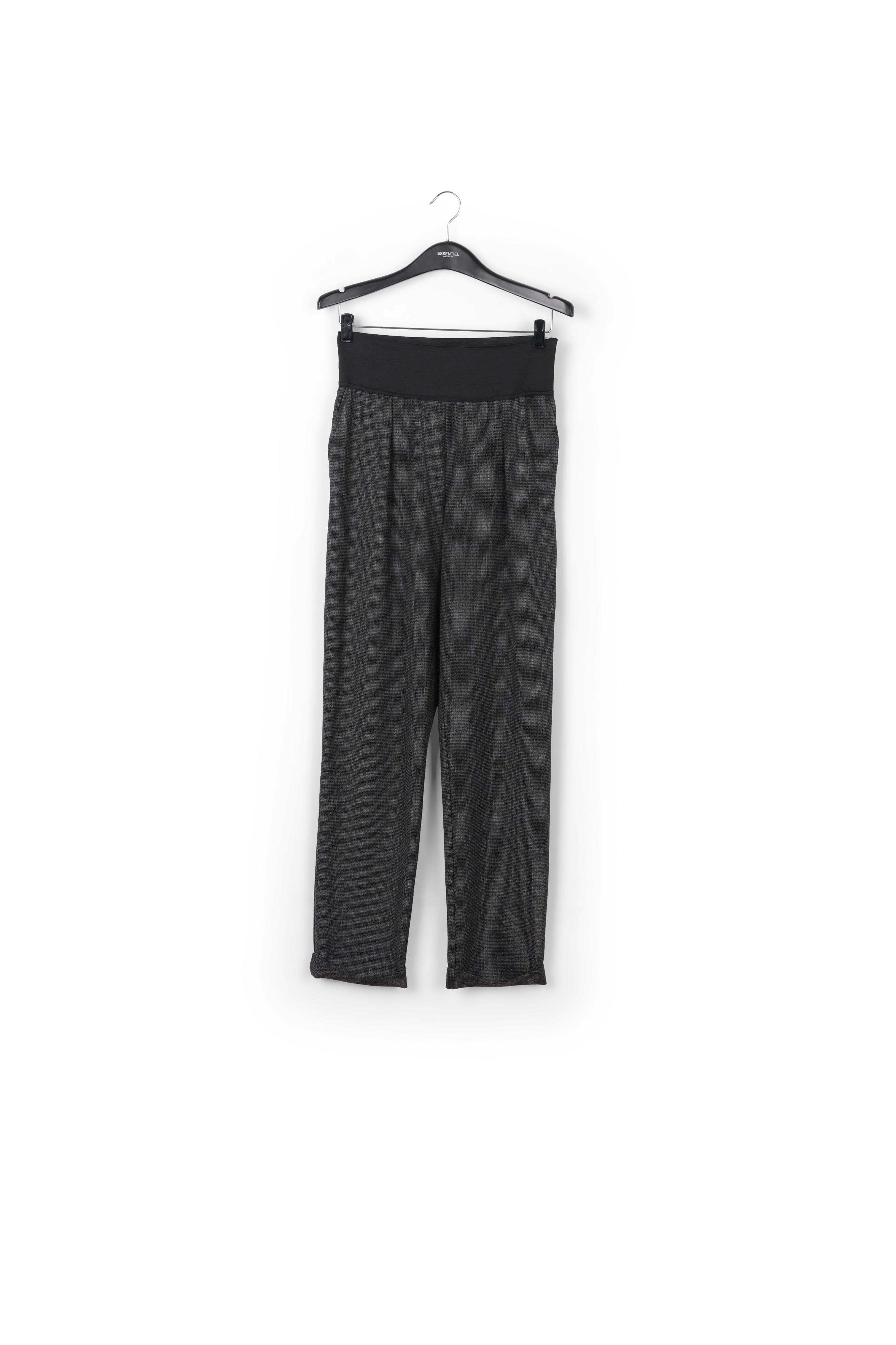 Pantalon fuselé noir et blanc à  taille haute RE—SSENTIEL seconde main photo 1