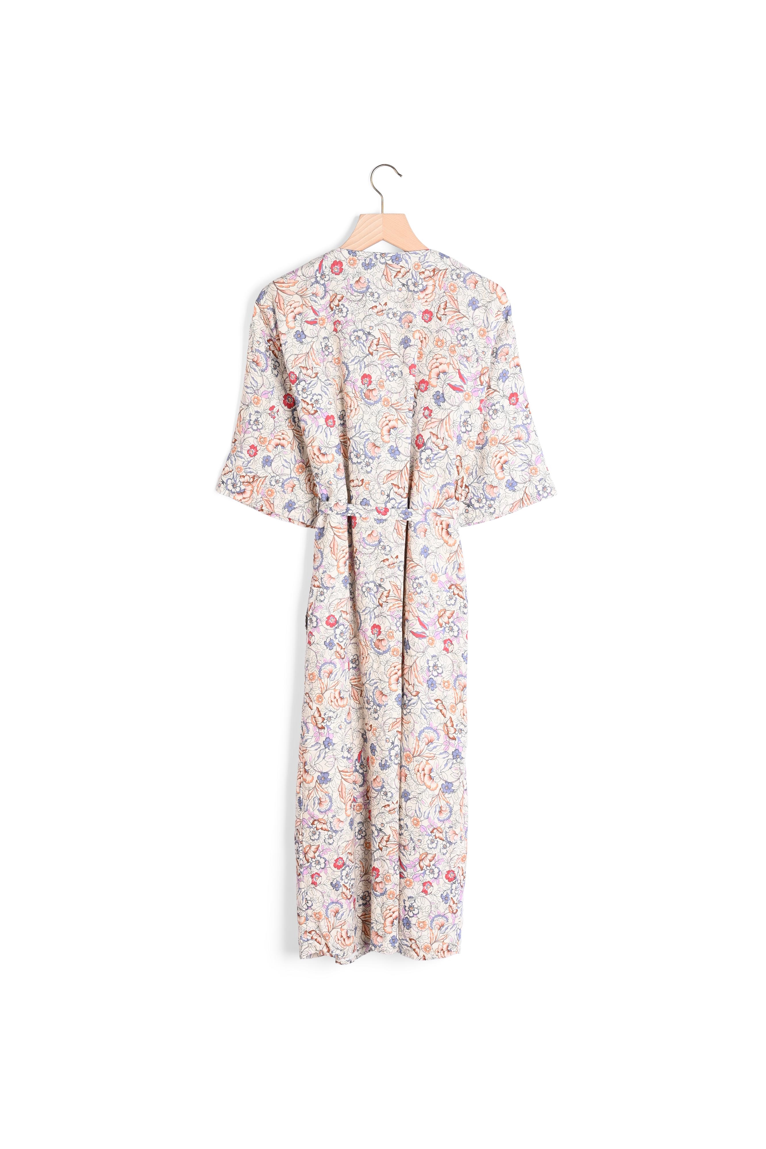 ROBE KIMONO FAMILIA IMPRIMÉ INDIENNE FLEURIE