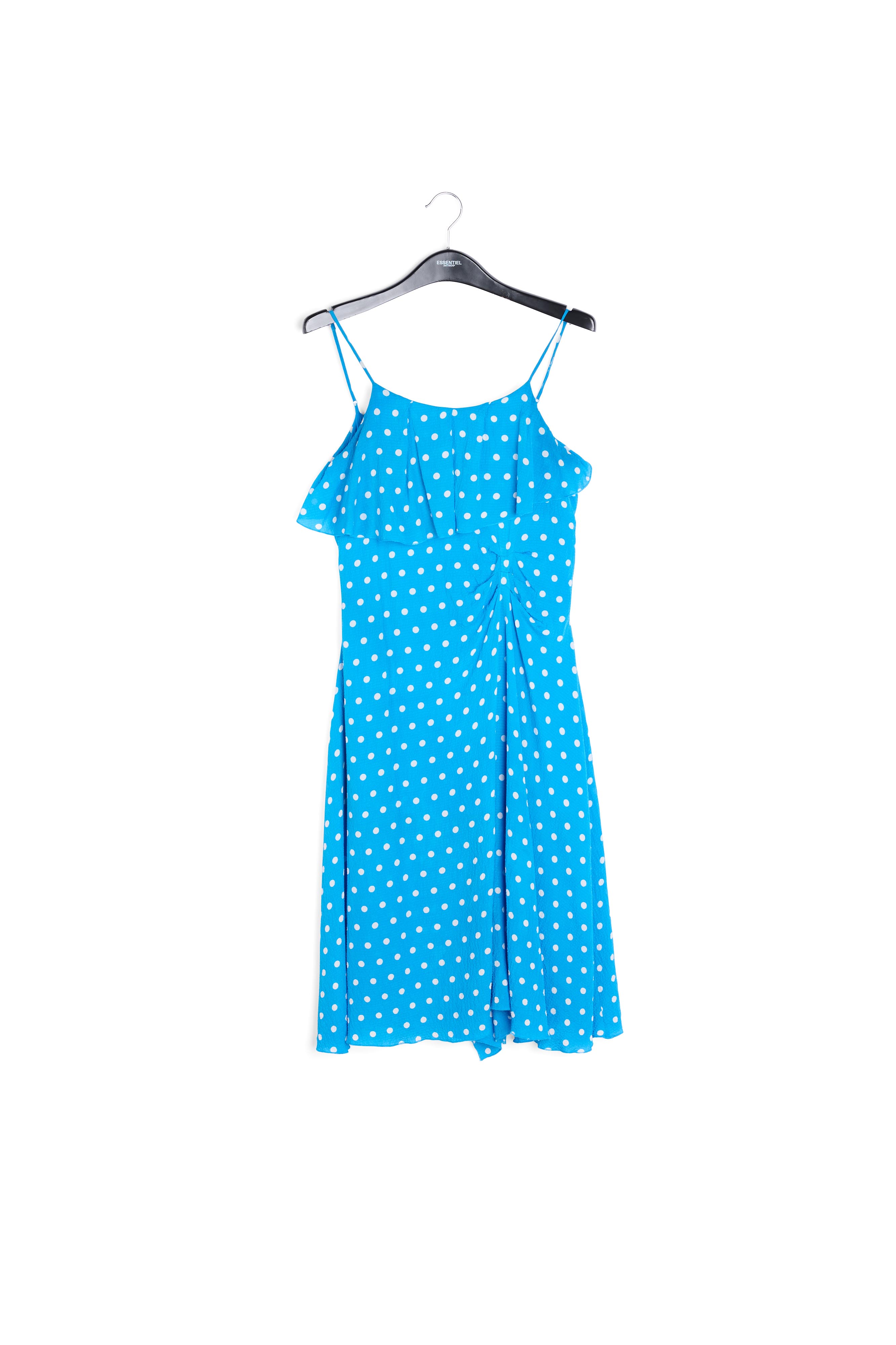 Robe nuisette bleue à pois blancs RE—SSENTIEL seconde main photo 1
