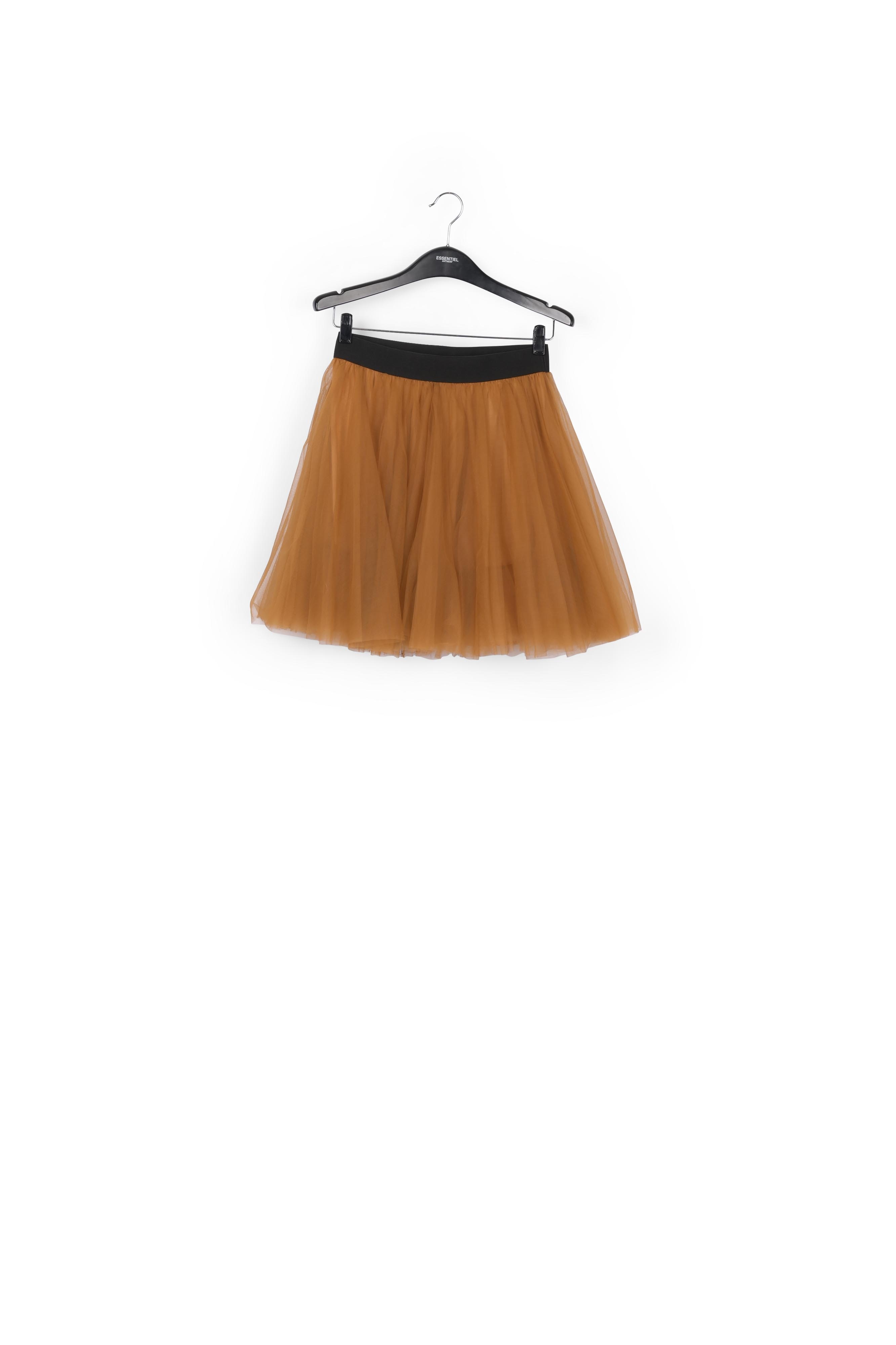 Camel tulle mini skirt RE—SSENTIEL second-hand photo 1