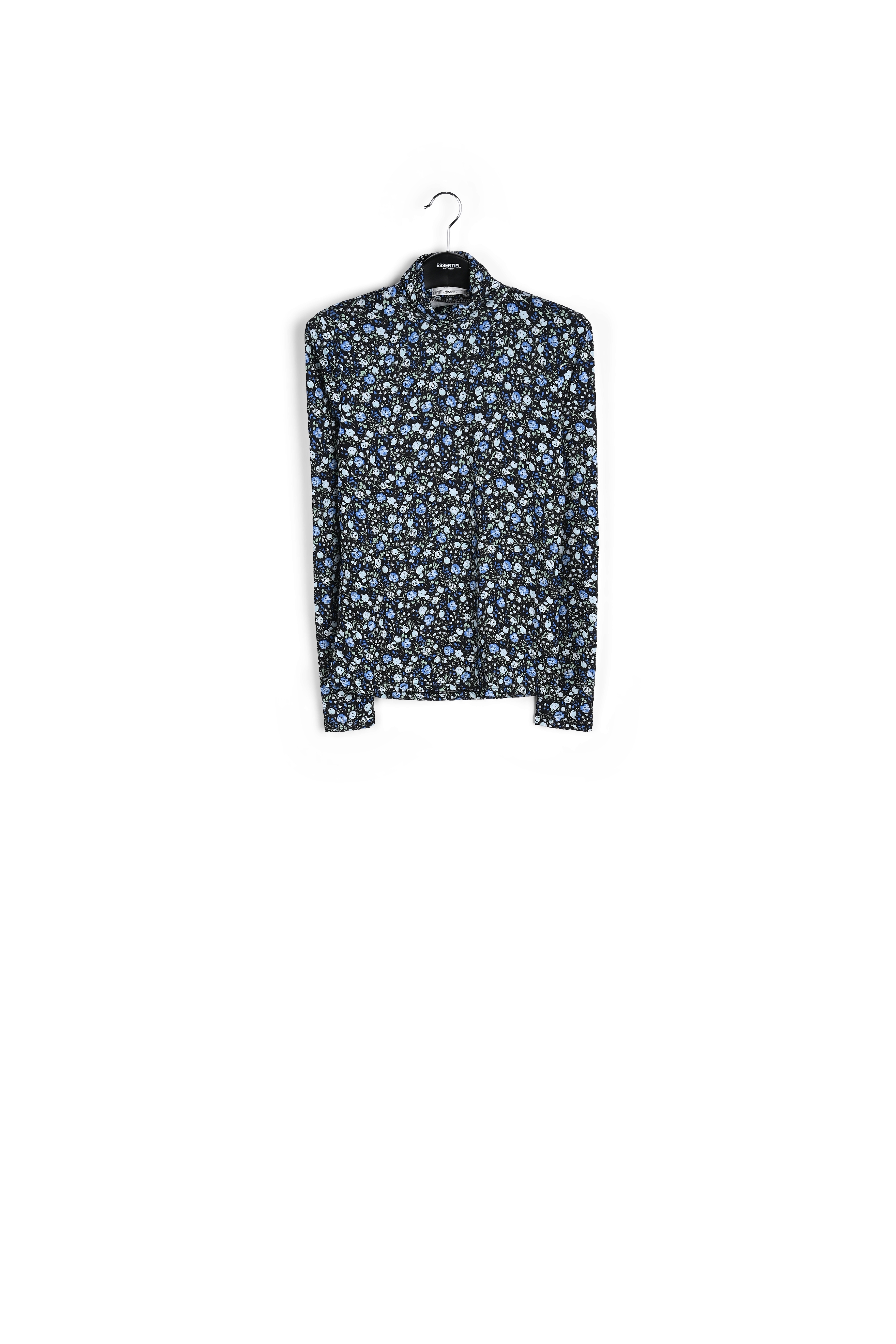 Blue and green fitted turtleneck RE—SSENTIEL second-hand photo 1